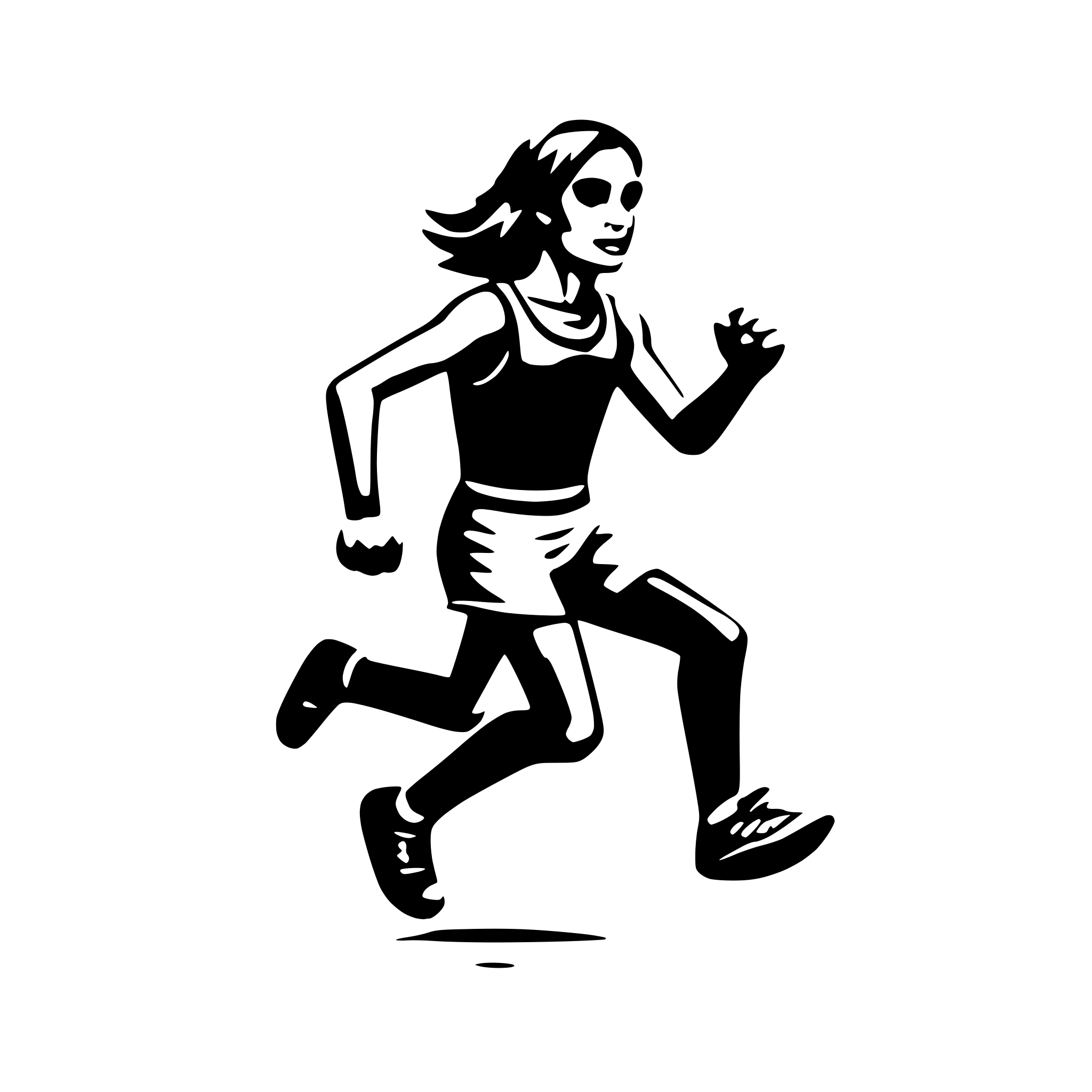 AI-generated SVG of 'runner with two legs'