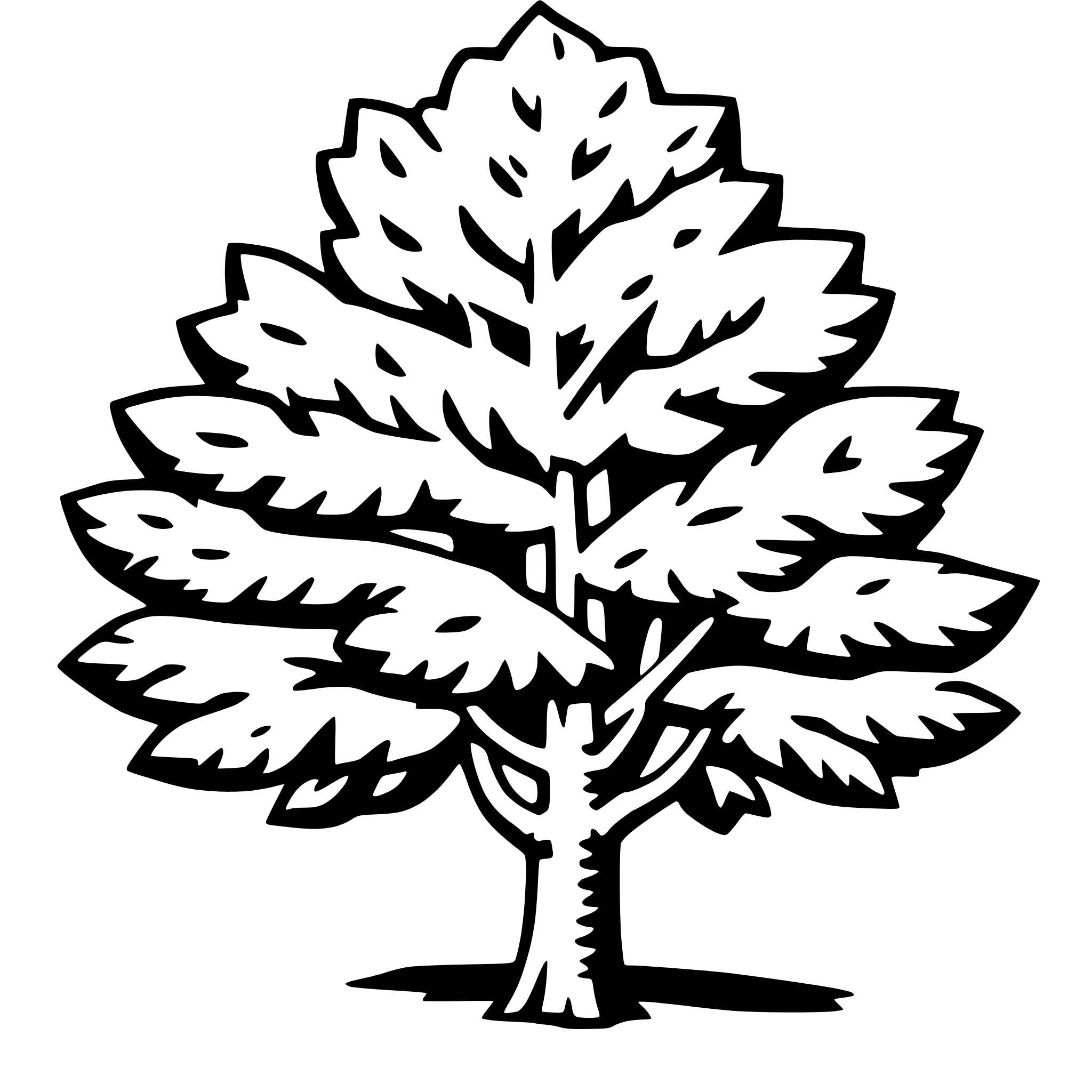 AI-generated SVG of a beech tree