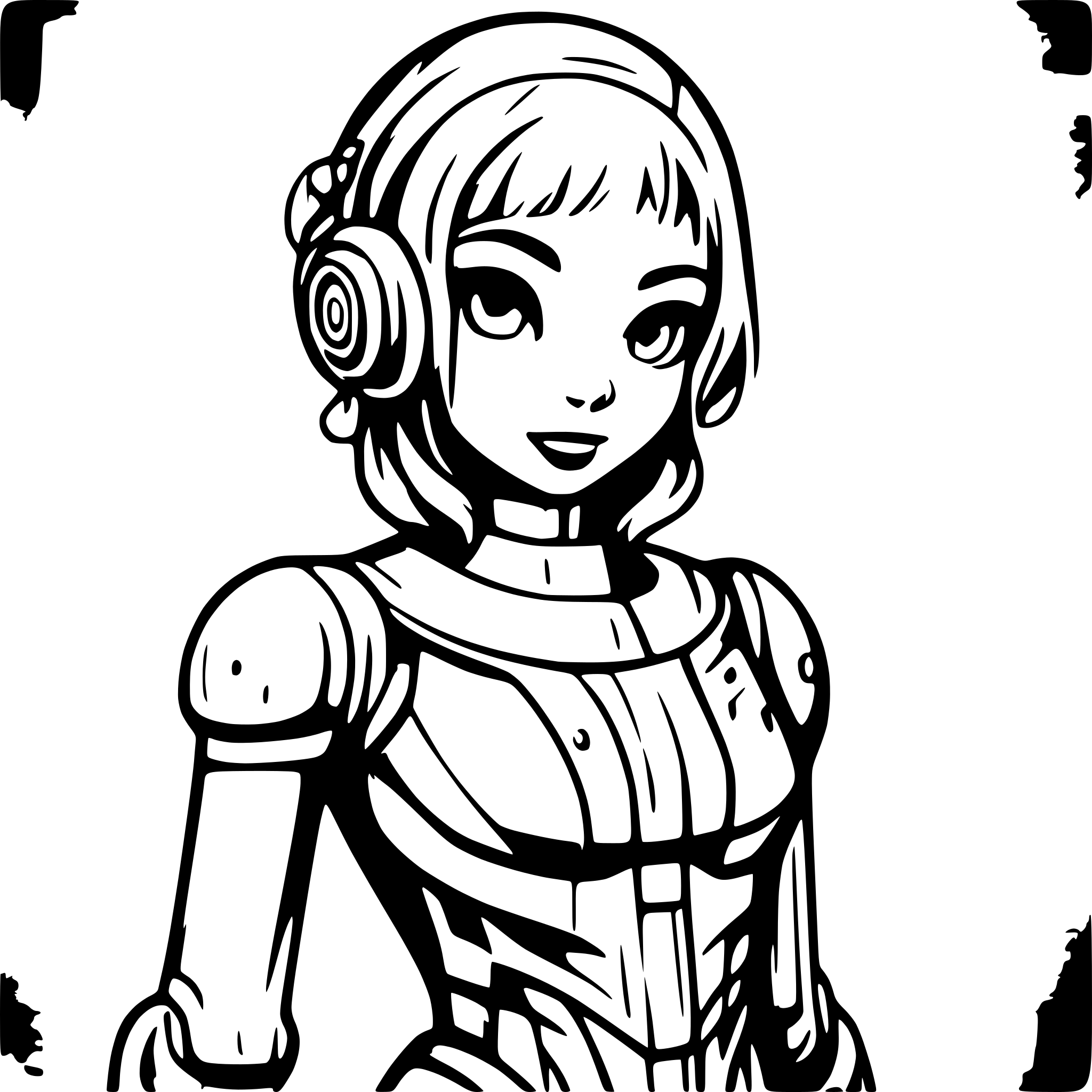 AI-generated SVG of 'AI Robot Girl'