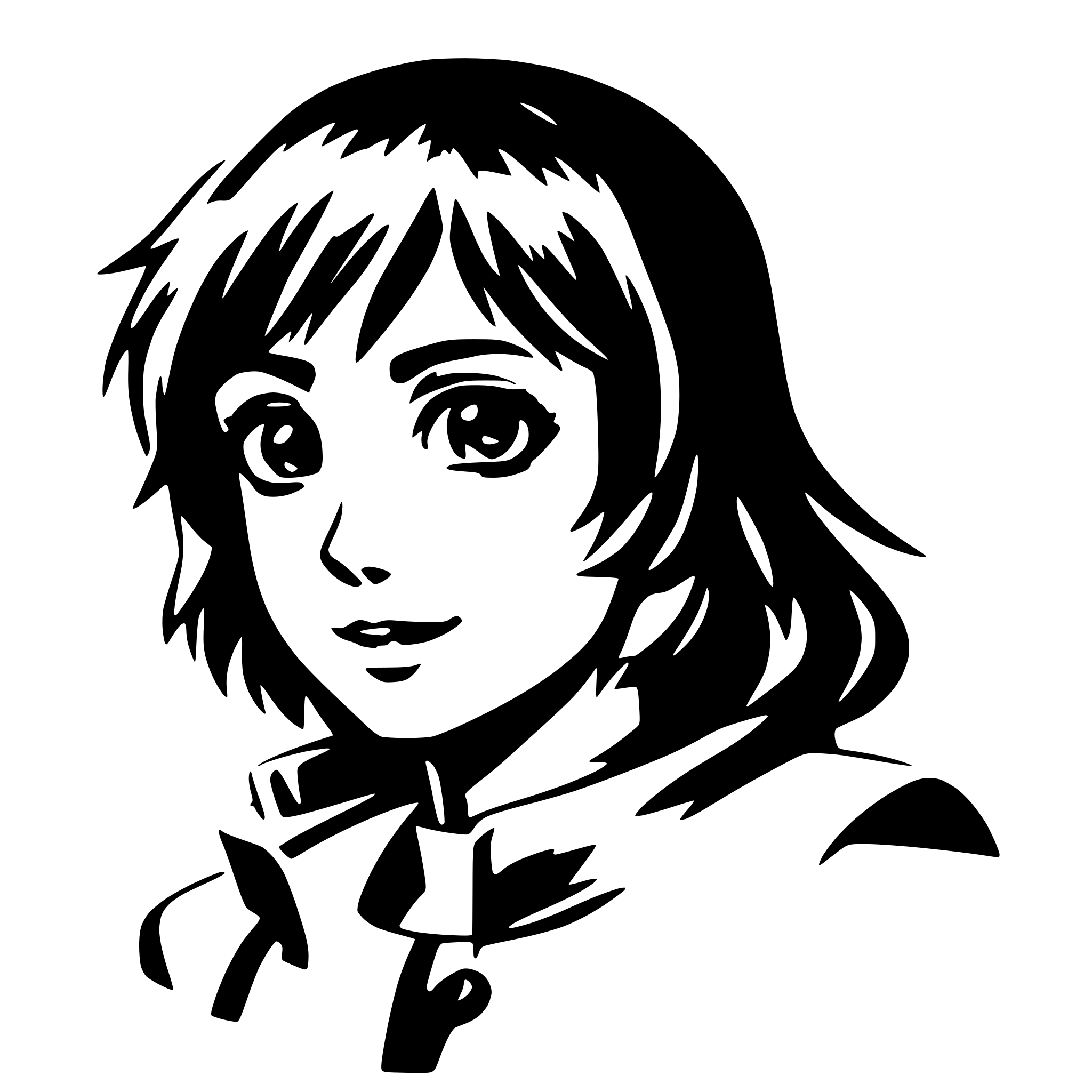 AI-generated SVG of 'A anime character'