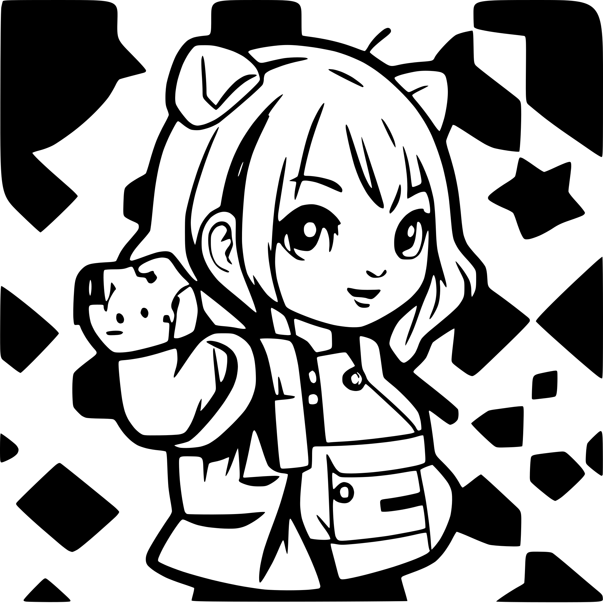 AI-generated SVG of a hello Kitty