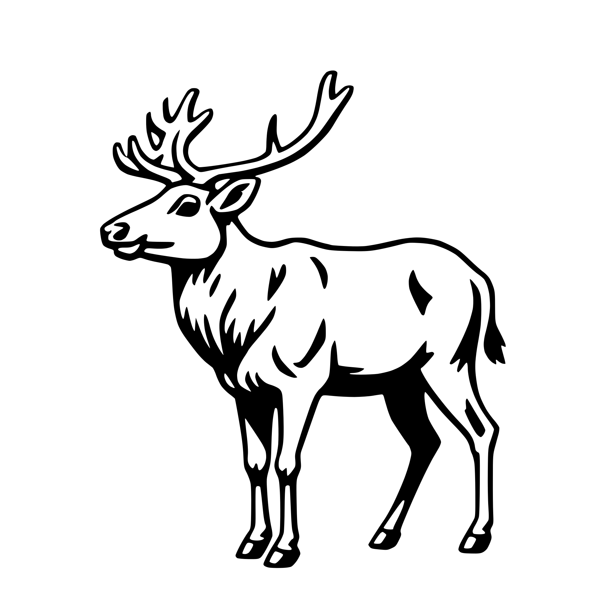 AI-generated SVG of a elk