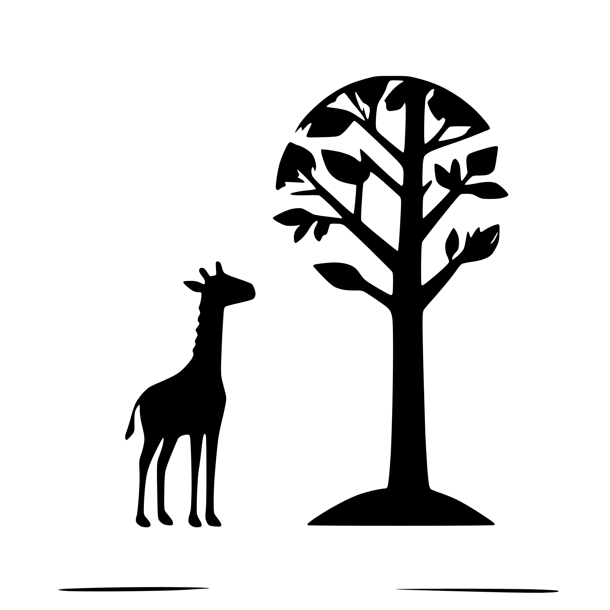 AI-generated SVG of 'giraffe eating from a tree'
