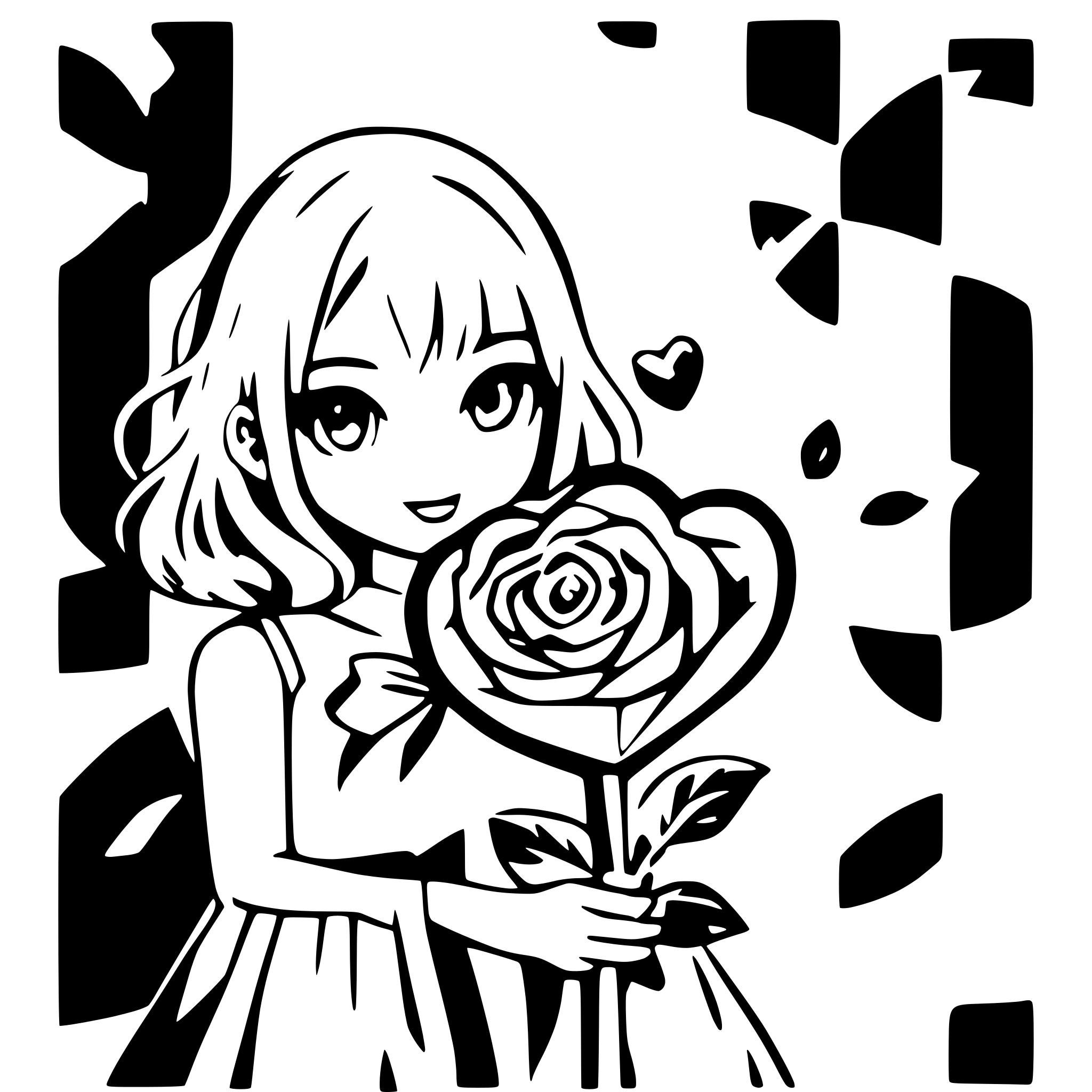 AI-generated SVG of a roses hearts love