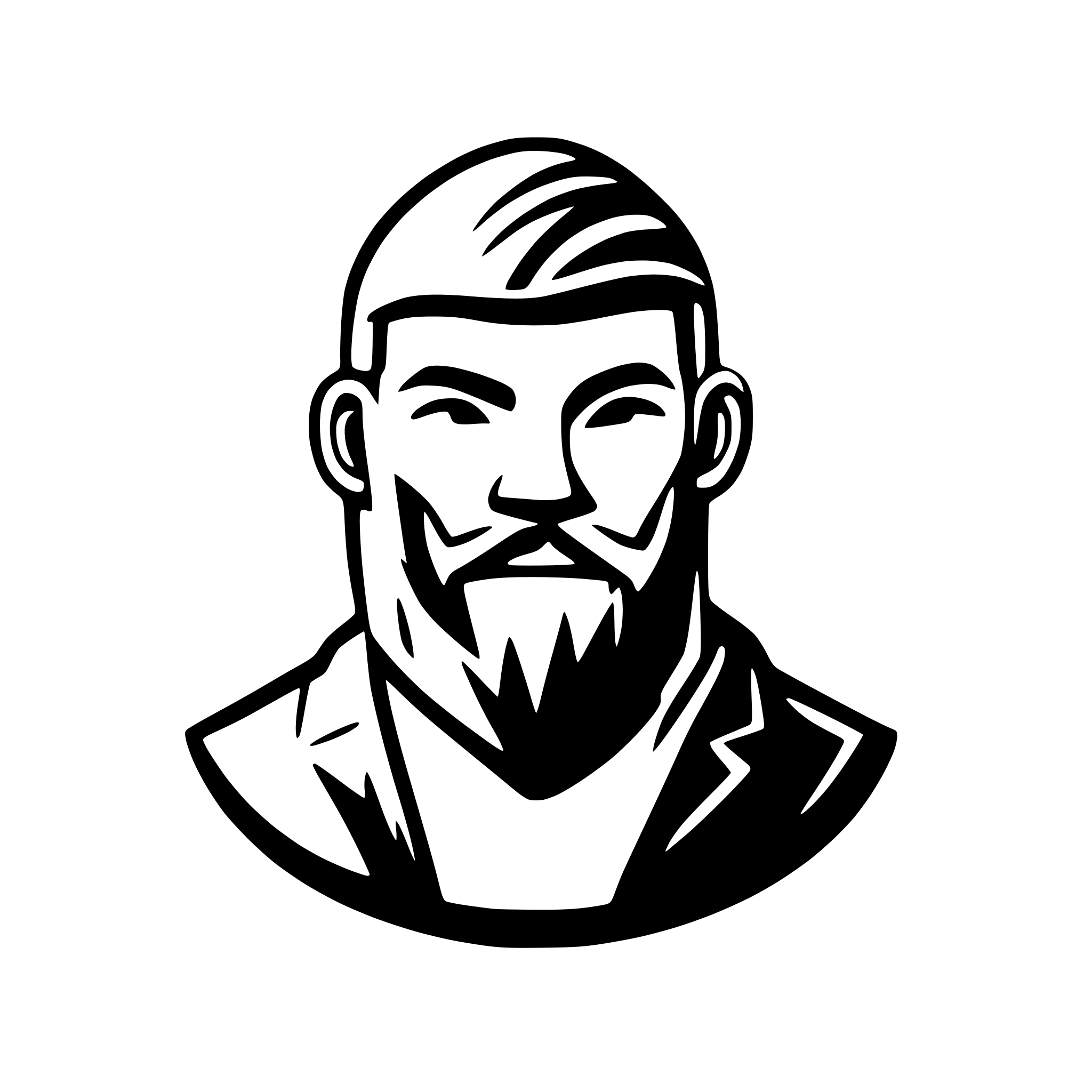 AI-generated SVG of 'beard logo'