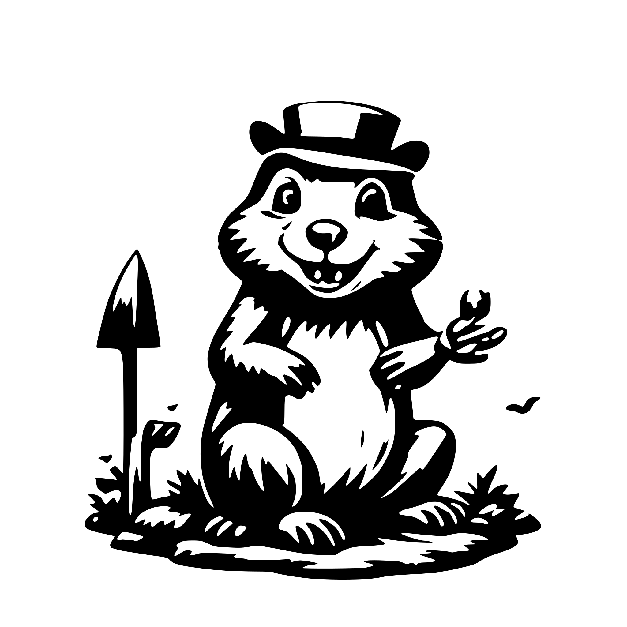 AI-generated SVG of 'beaver celebrating halloween'