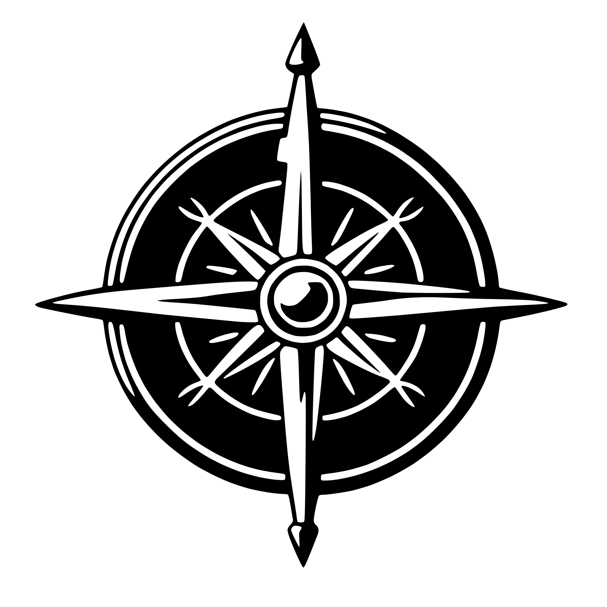 AI-generated SVG of 'nautical compass'