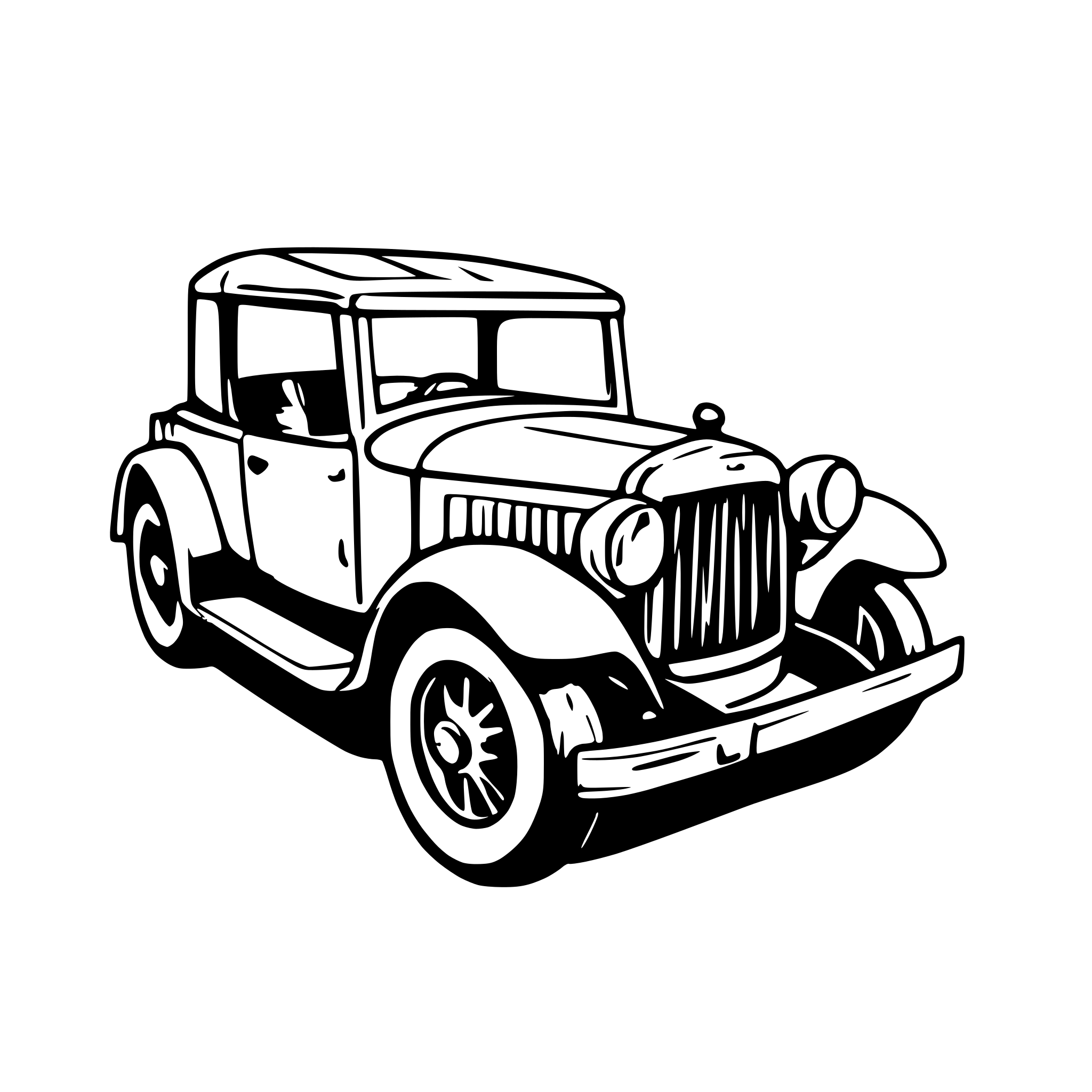 AI-generated SVG of a ford model a