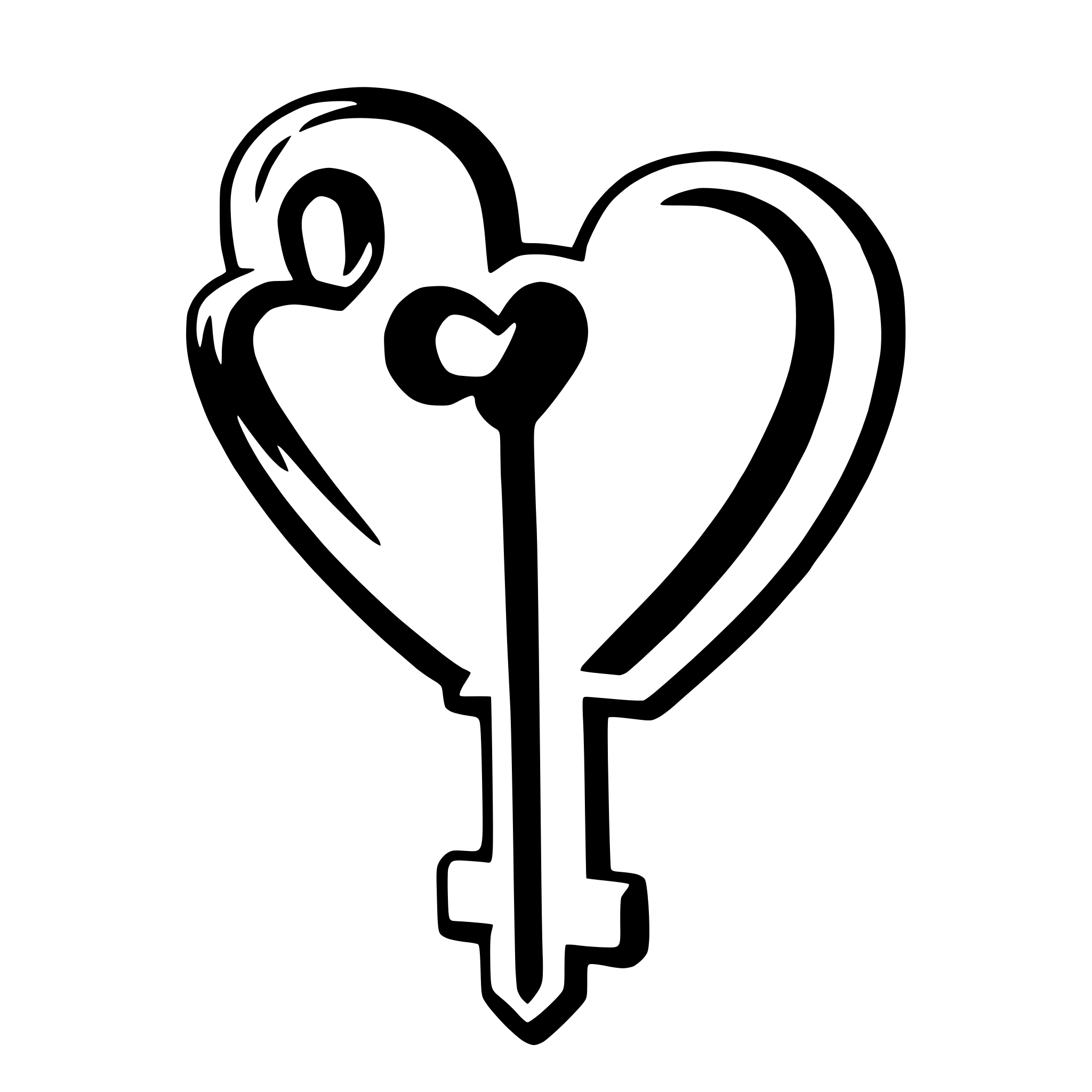 AI-generated SVG of 'heart keys'