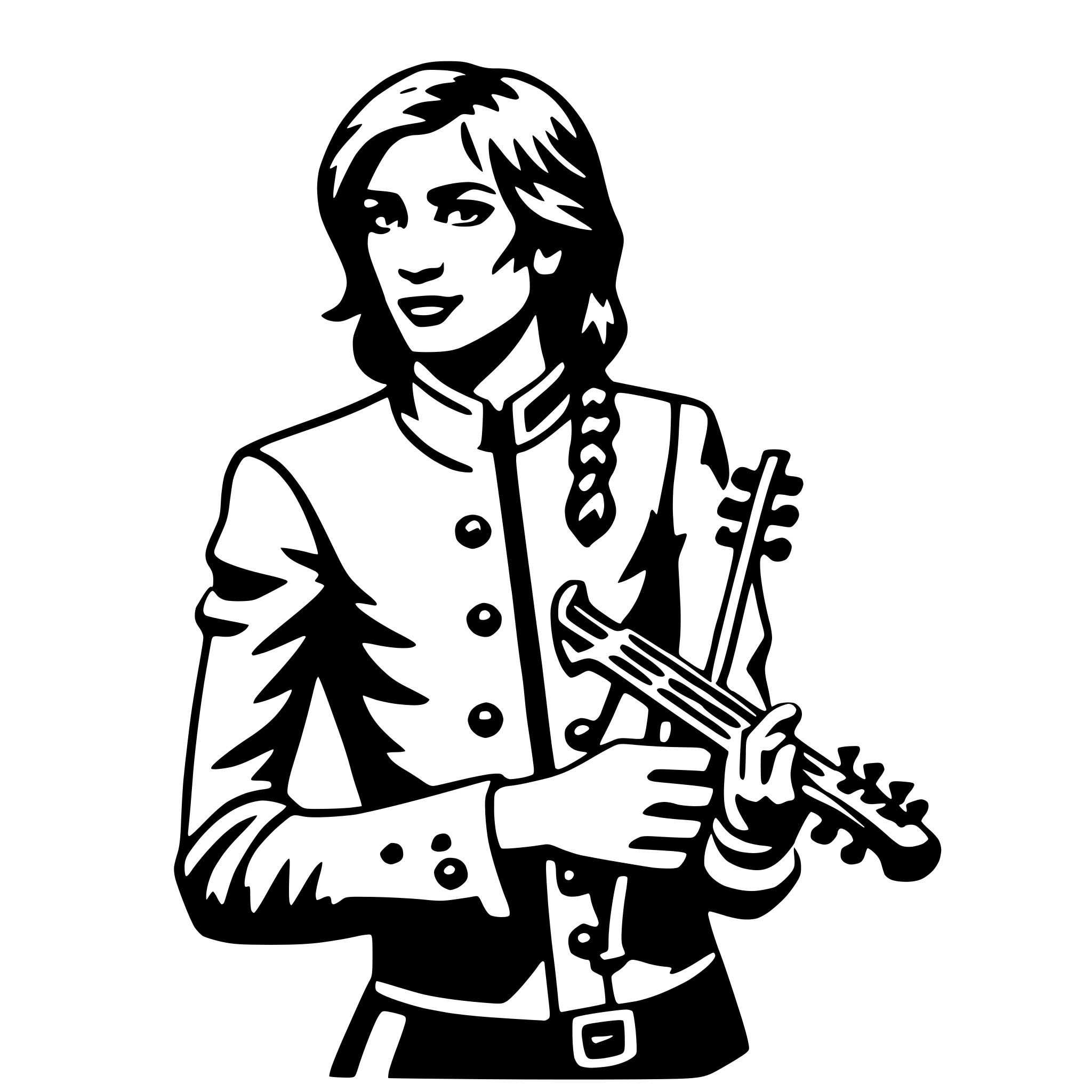 AI-generated SVG of a viper with violin