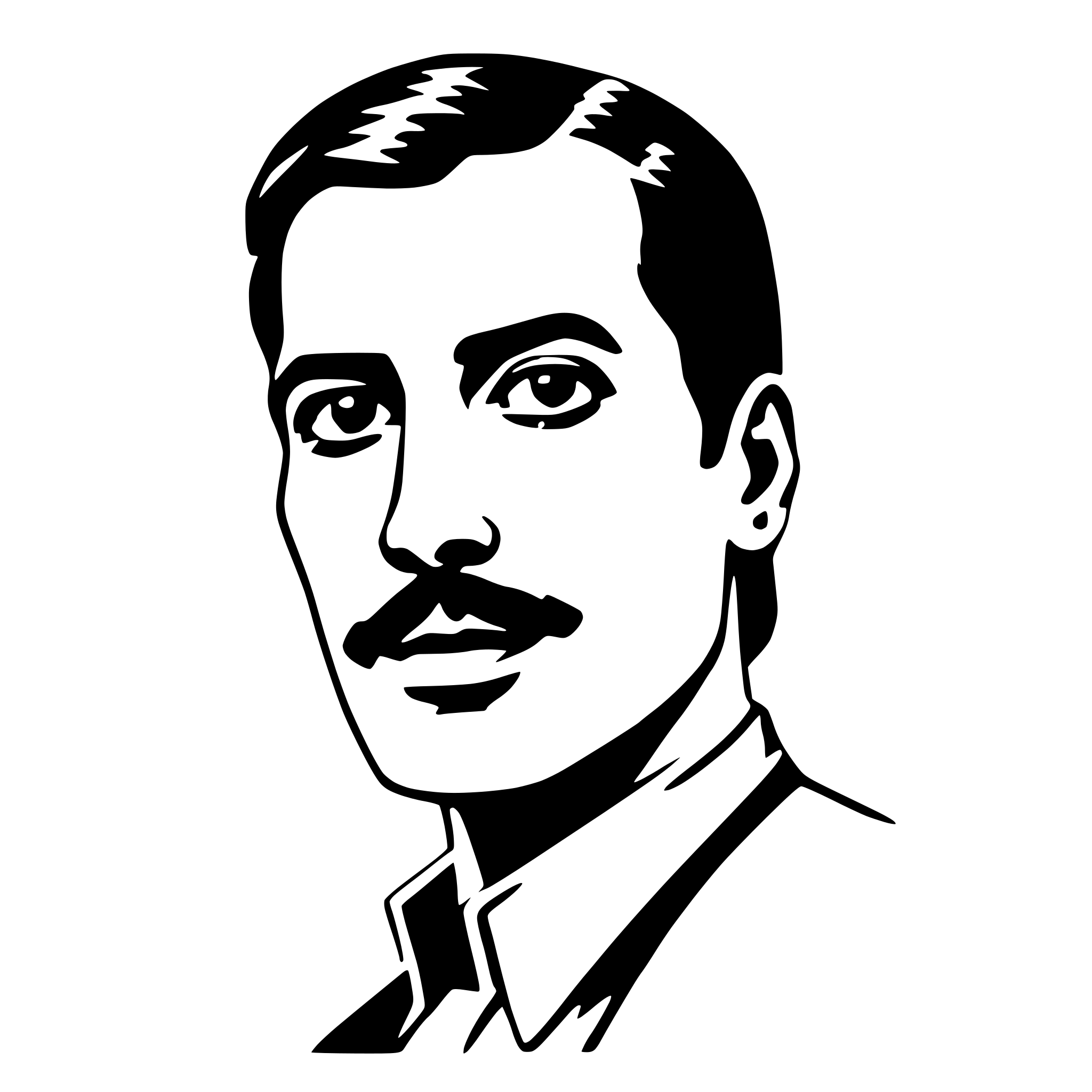 AI-generated SVG of a freddie mercury