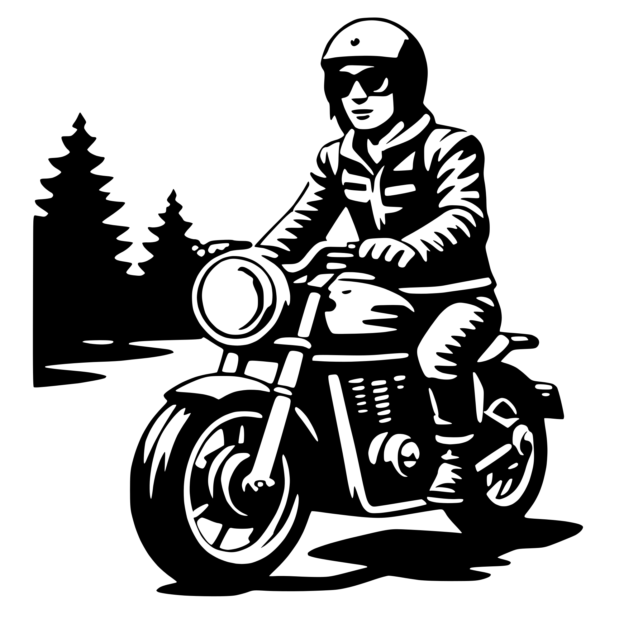AI-generated SVG of 'motorcyclist'