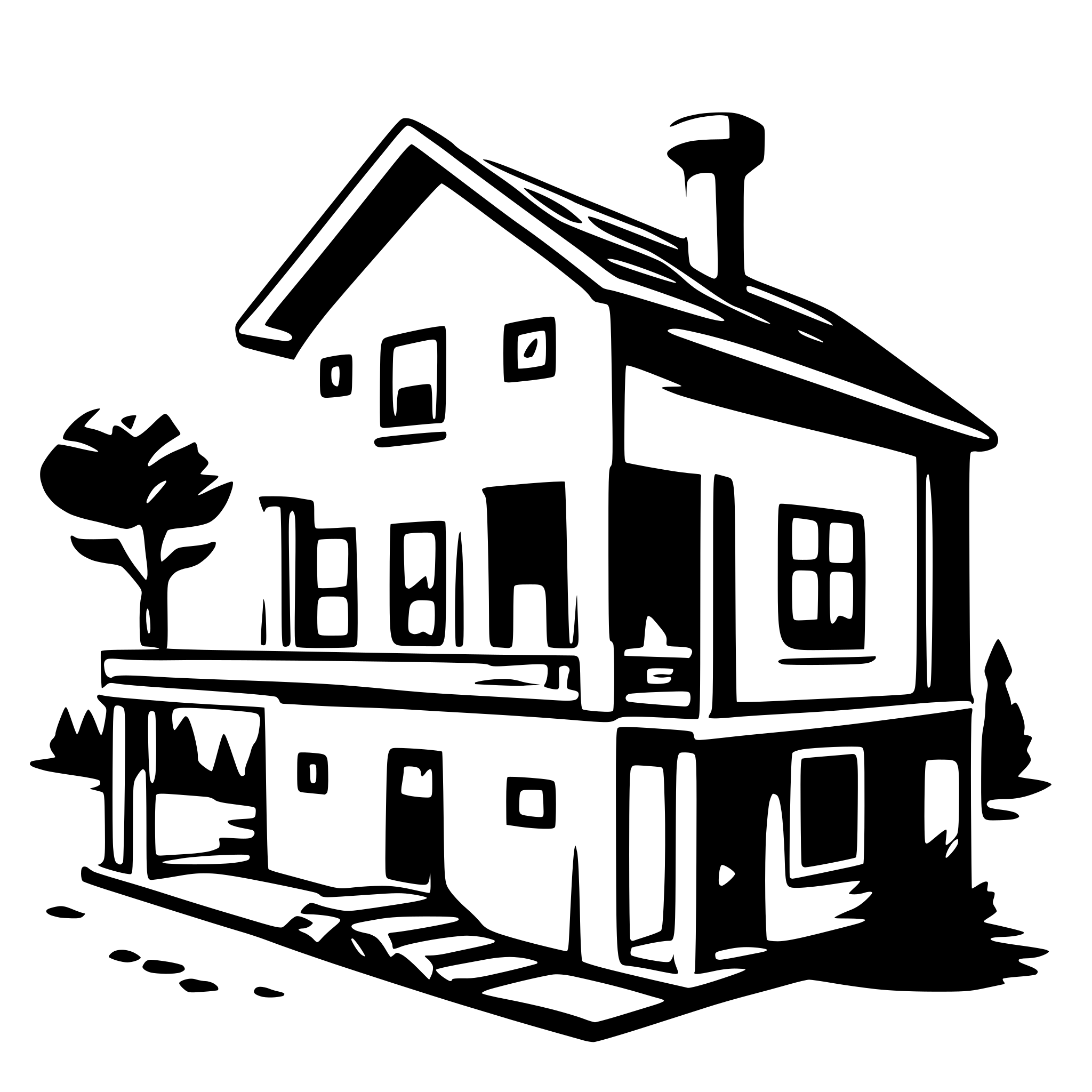 AI-generated SVG of a house construction