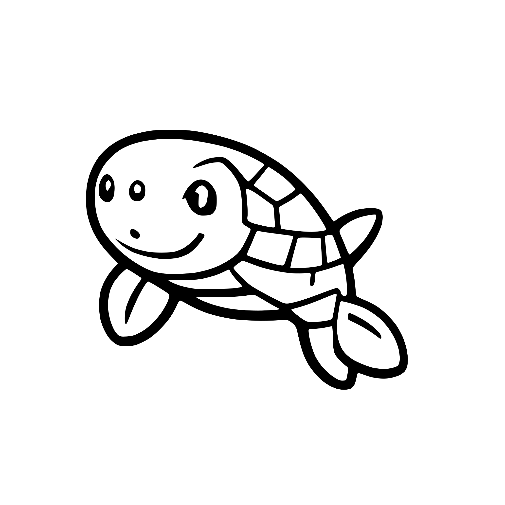 AI-generated SVG of 'OceanTurtle. Cute'