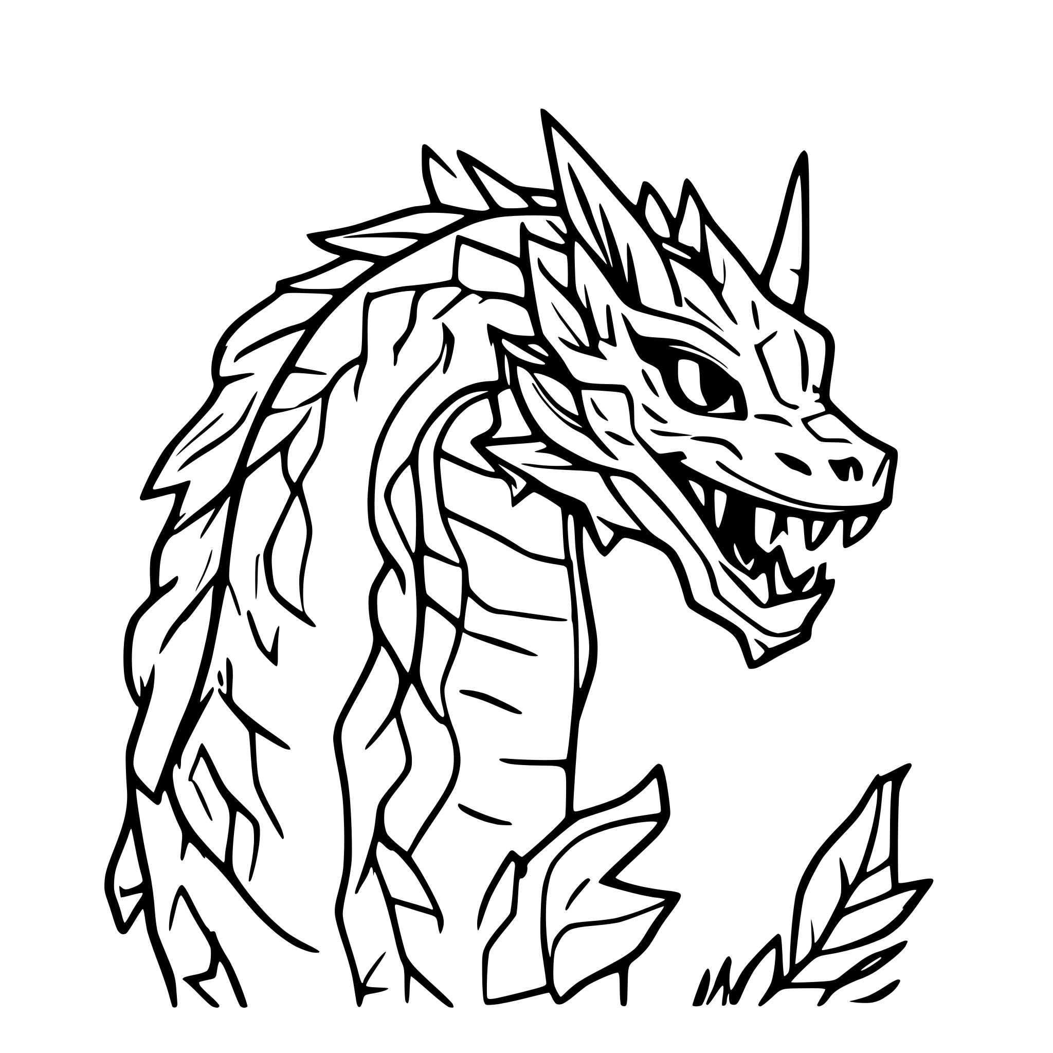 AI-generated SVG of a more dragons