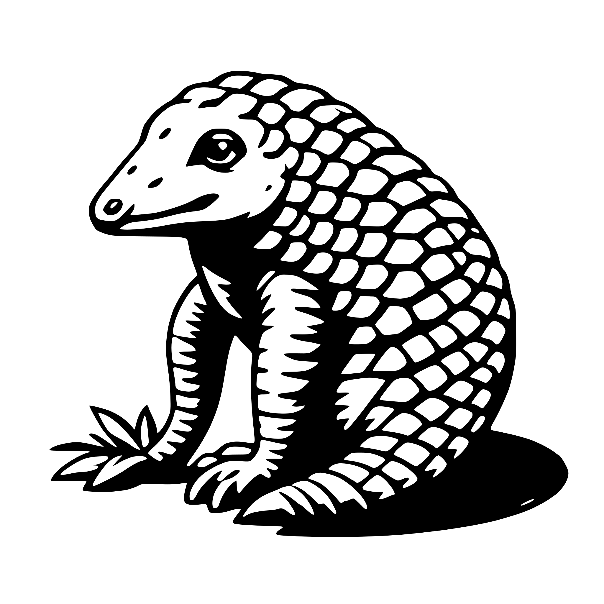 AI-generated SVG of a pangolin