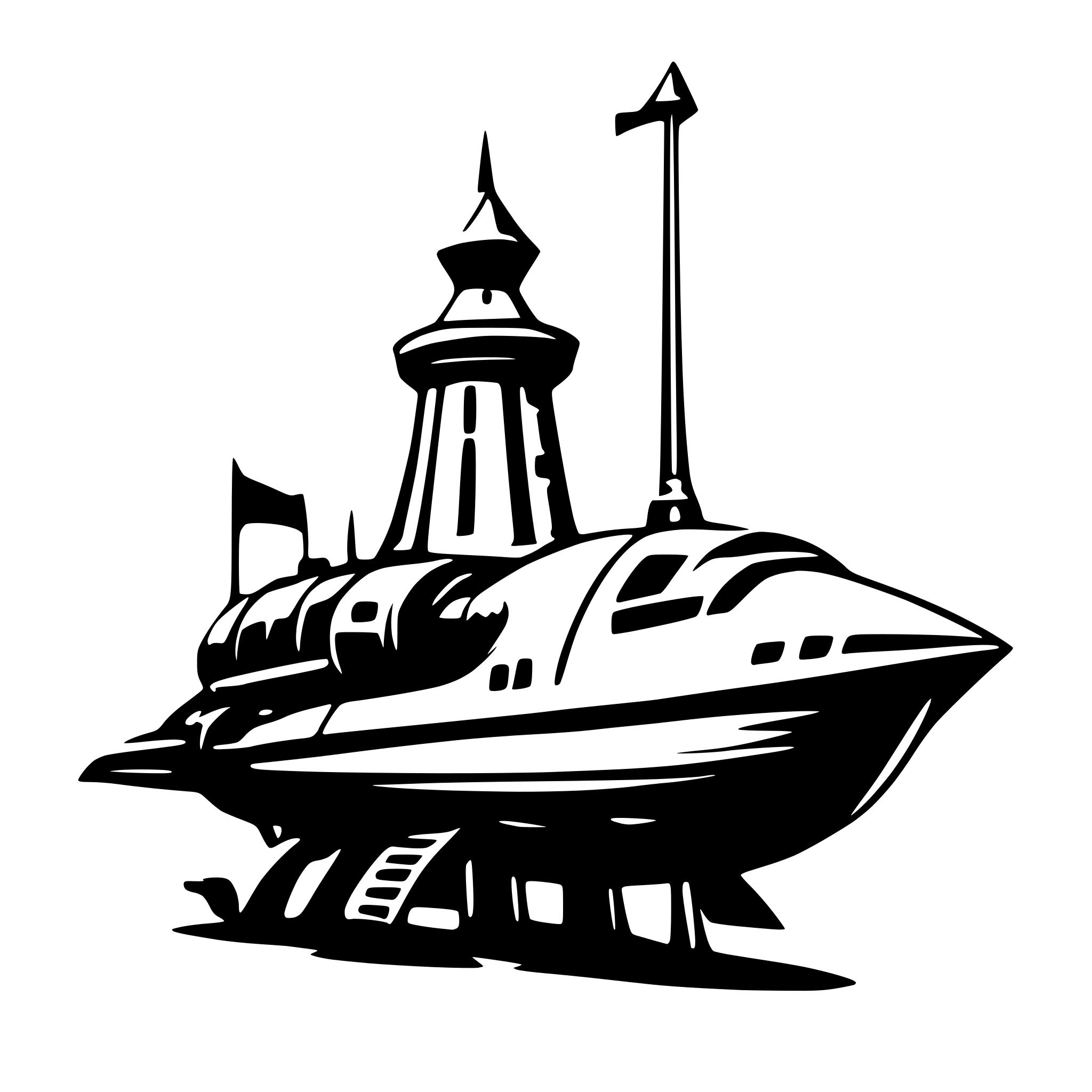 AI-generated SVG of a medieval starship