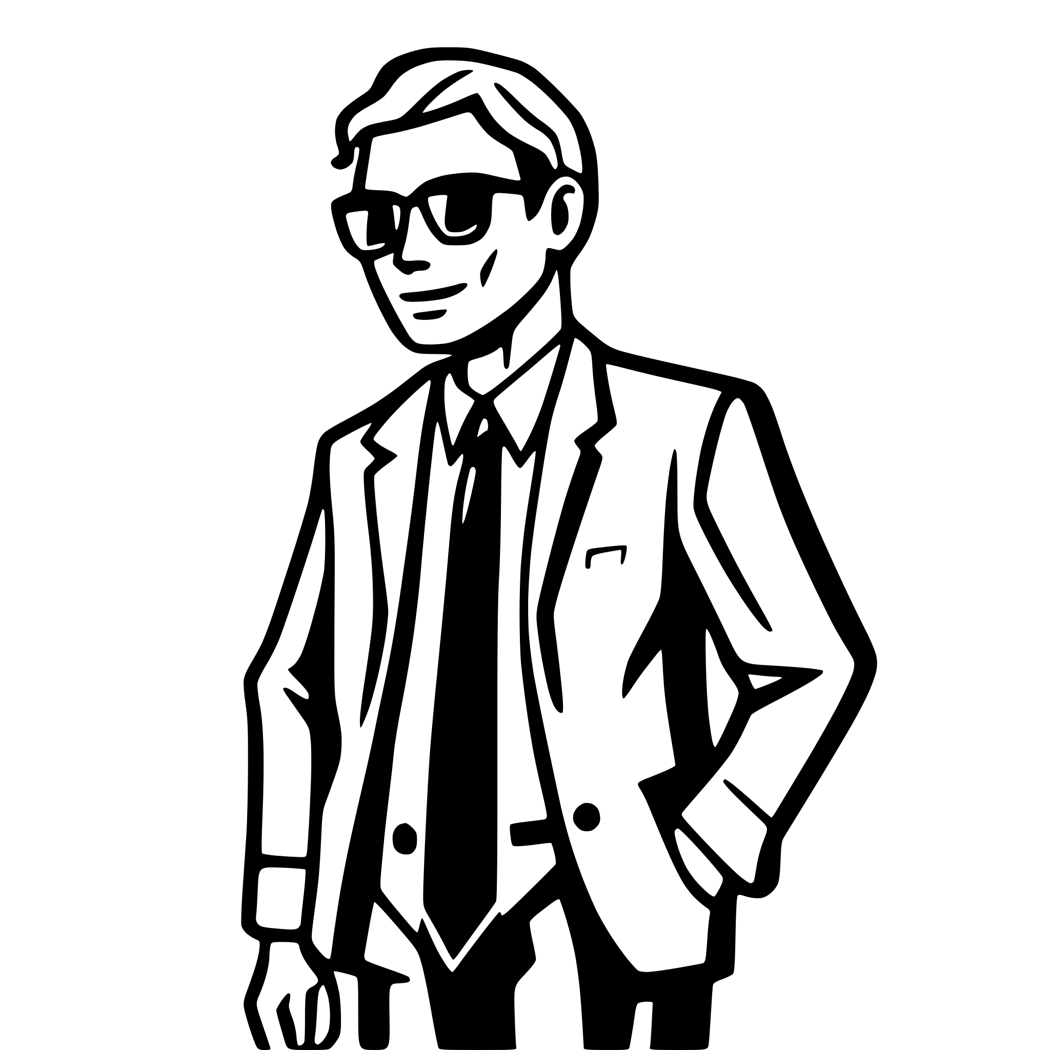 AI-generated SVG of a A doodle-style line art of a business executive man standing under the sun, sweating, with visible heat waves rising, wiping his forehead with a handkerchief; simple monochrome outline, minimal detail, clear smooth paths, no fill colors, on white background, optimized for SVG animation.