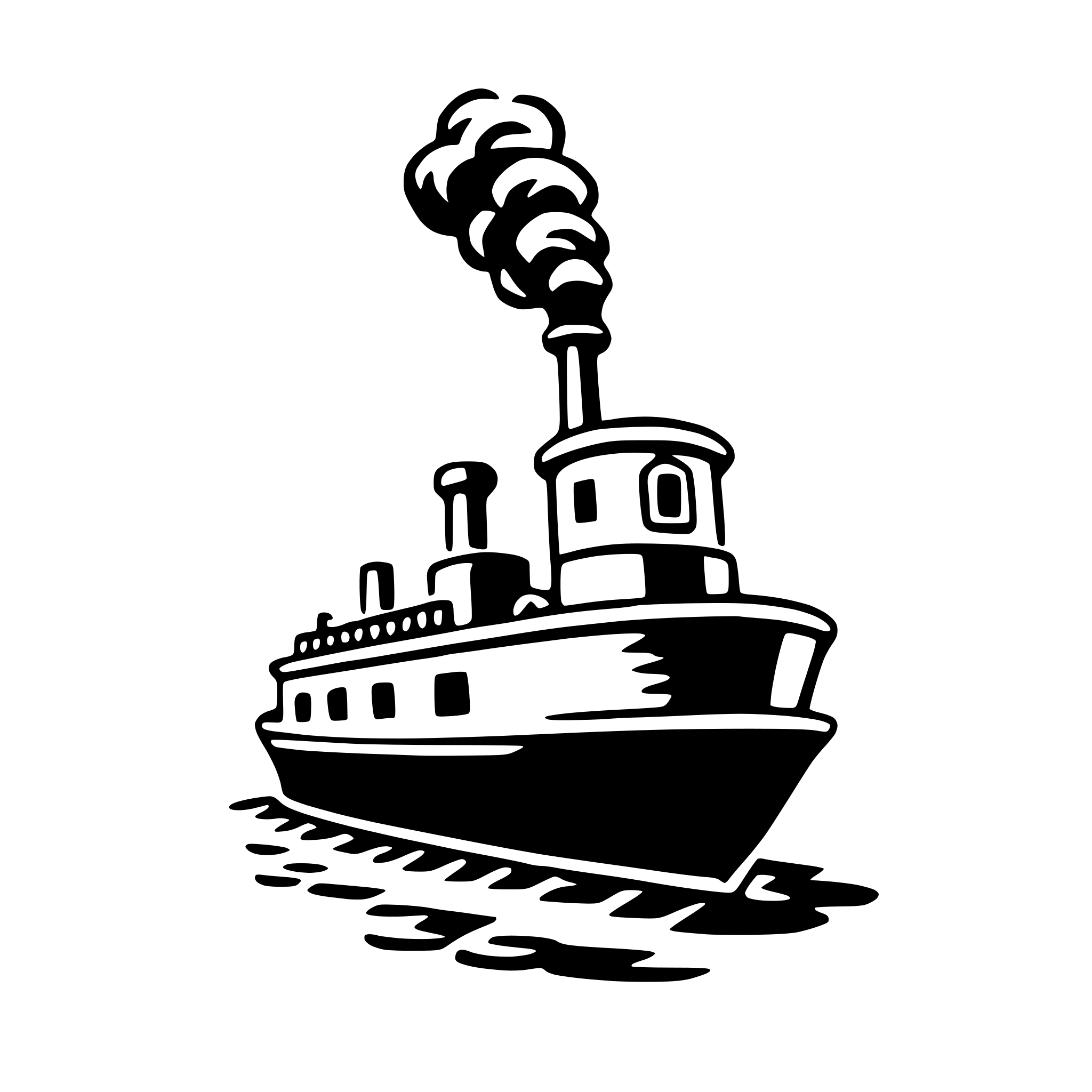 AI-generated SVG of a steamer