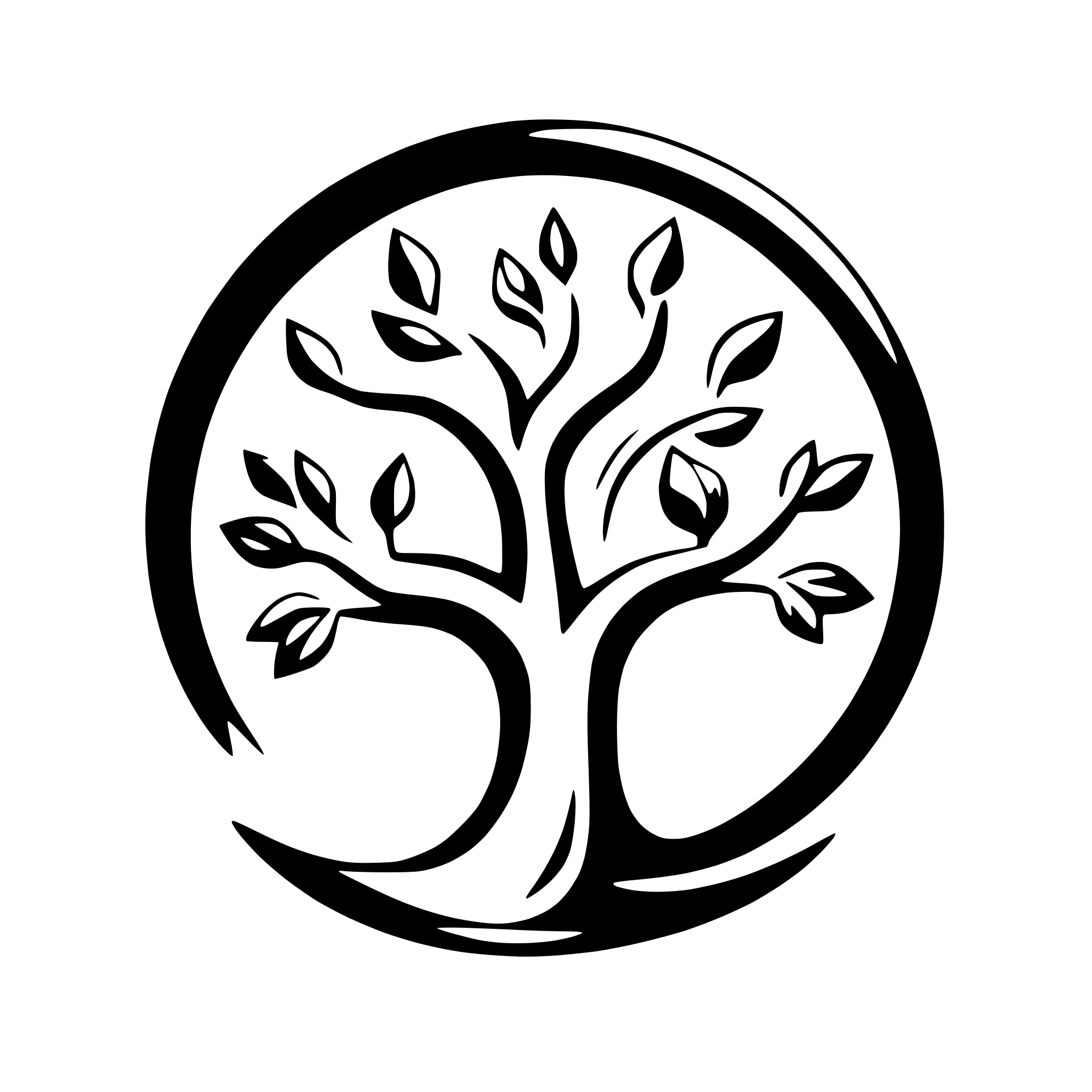 AI-generated SVG of 'abstract tree with winding branches'
