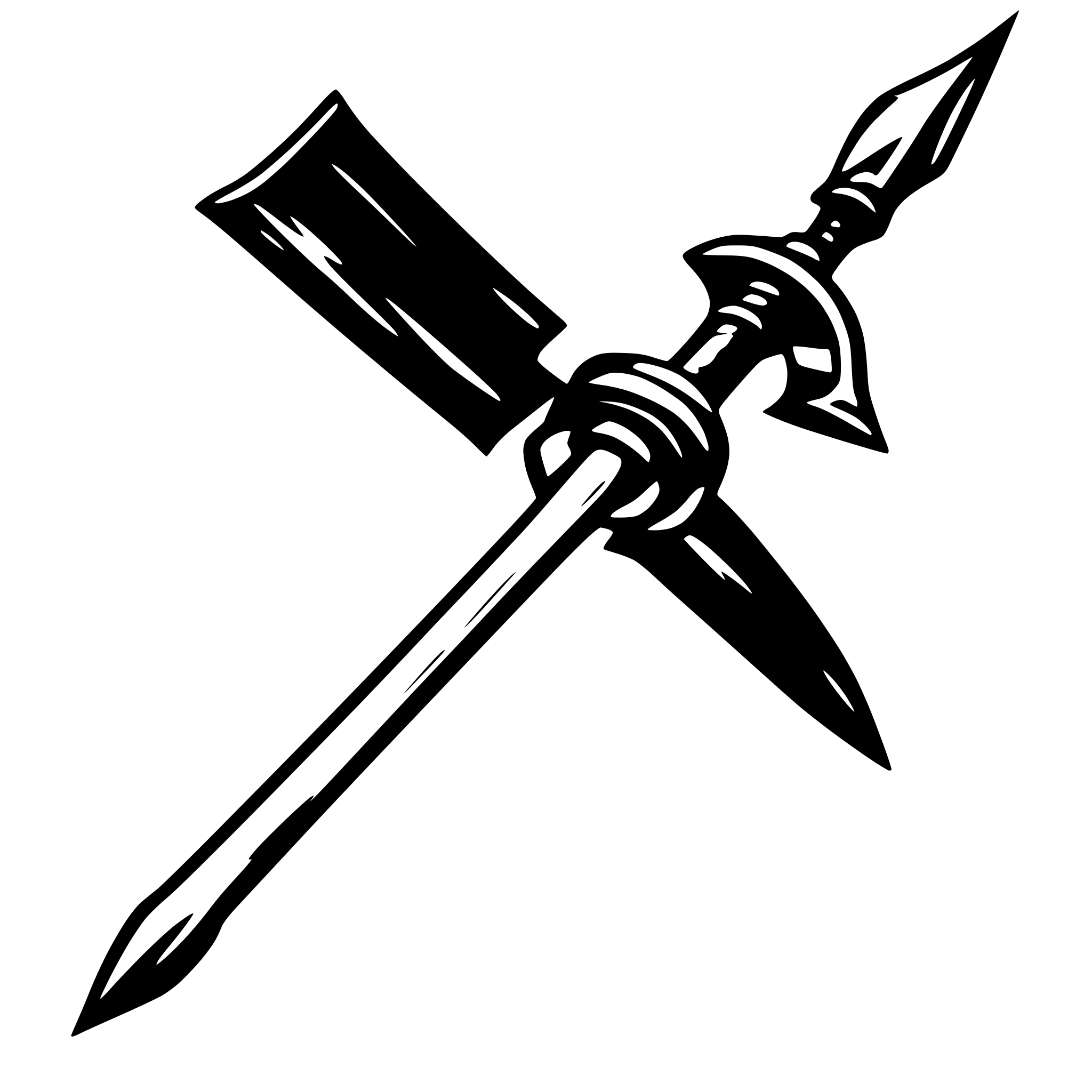 AI-generated SVG of a a Quarterstaff weapon