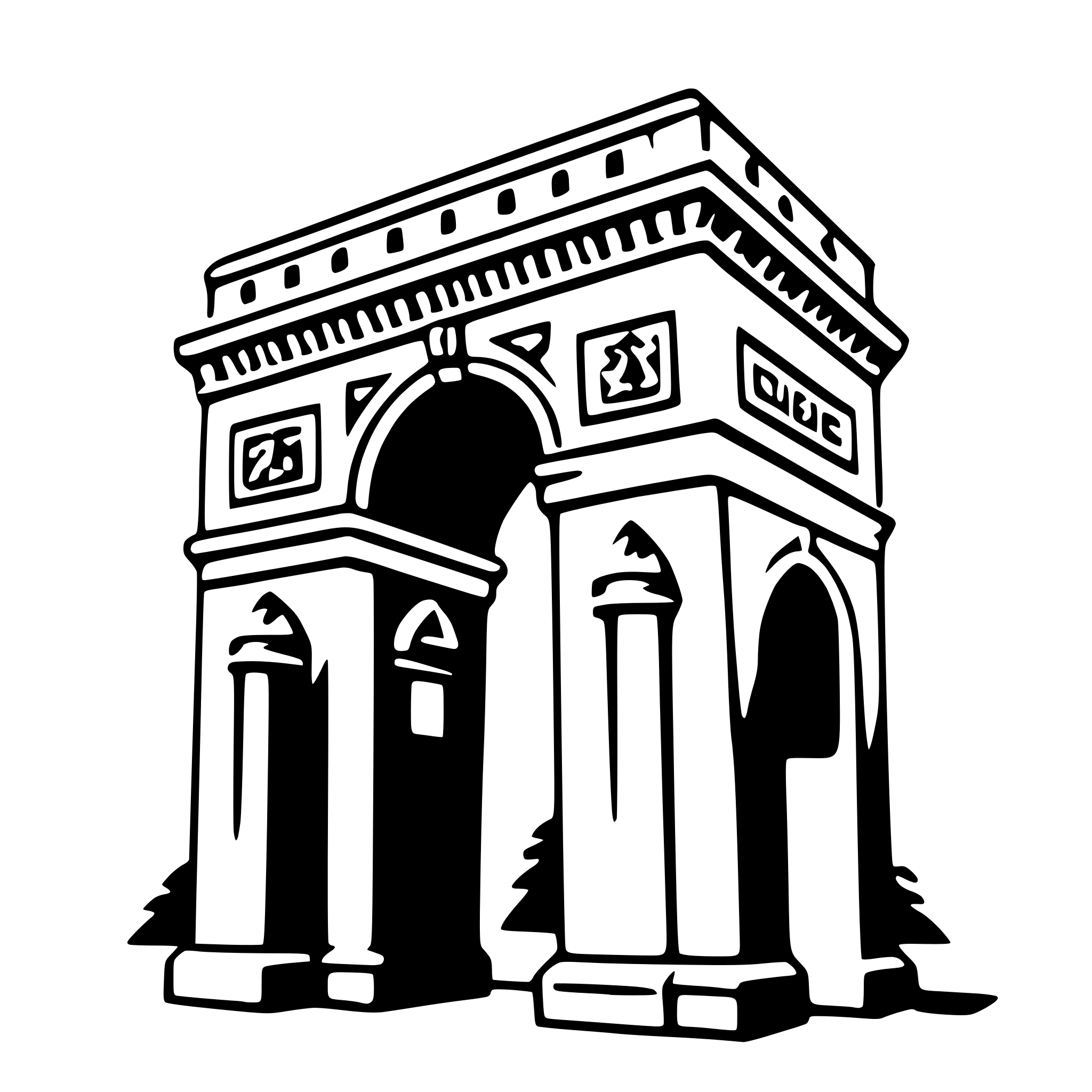 AI-generated SVG of a arc de triomphe
