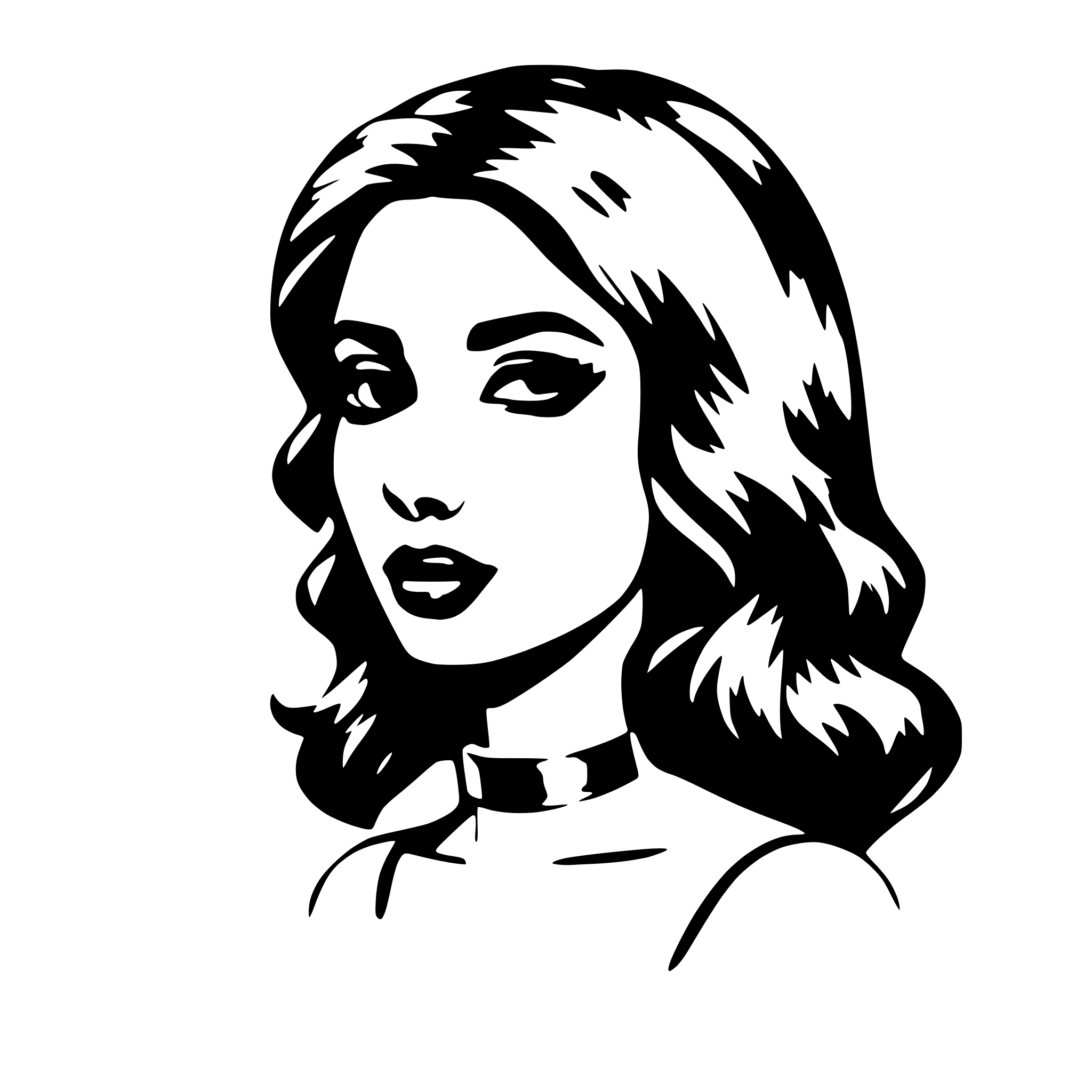 AI-generated SVG of 'women beauty'