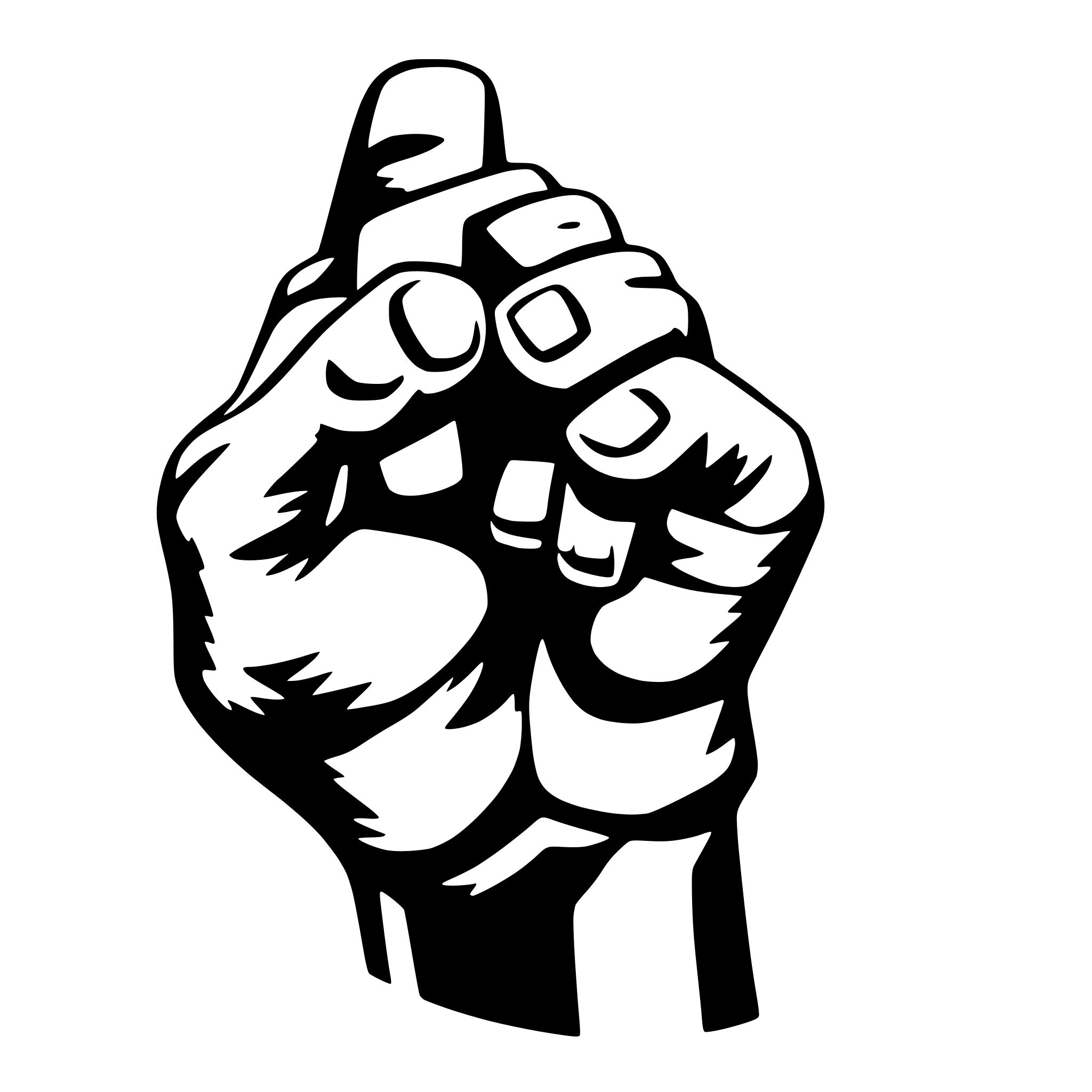 AI-generated SVG of 'fist'