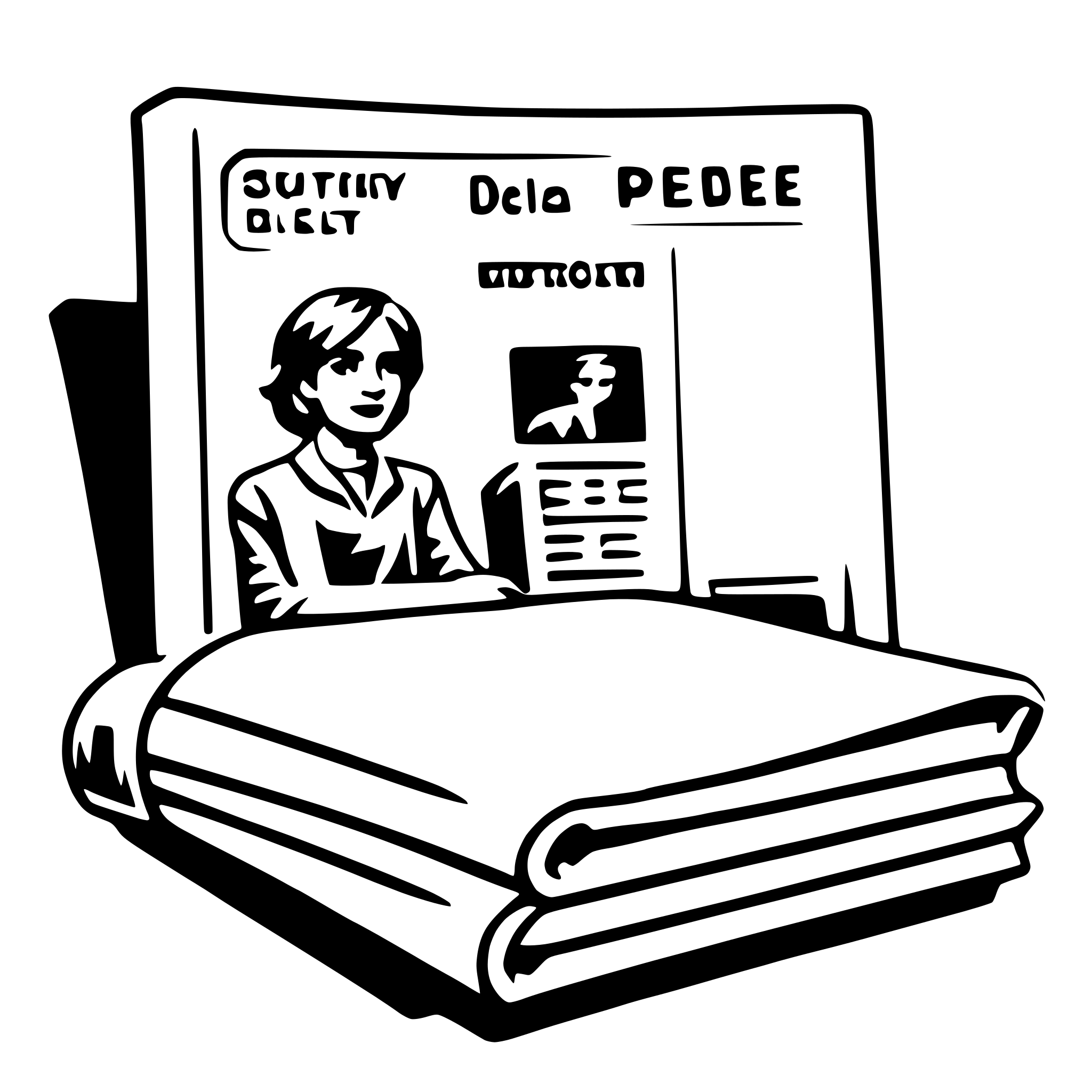 AI-generated SVG of 'newspaper'