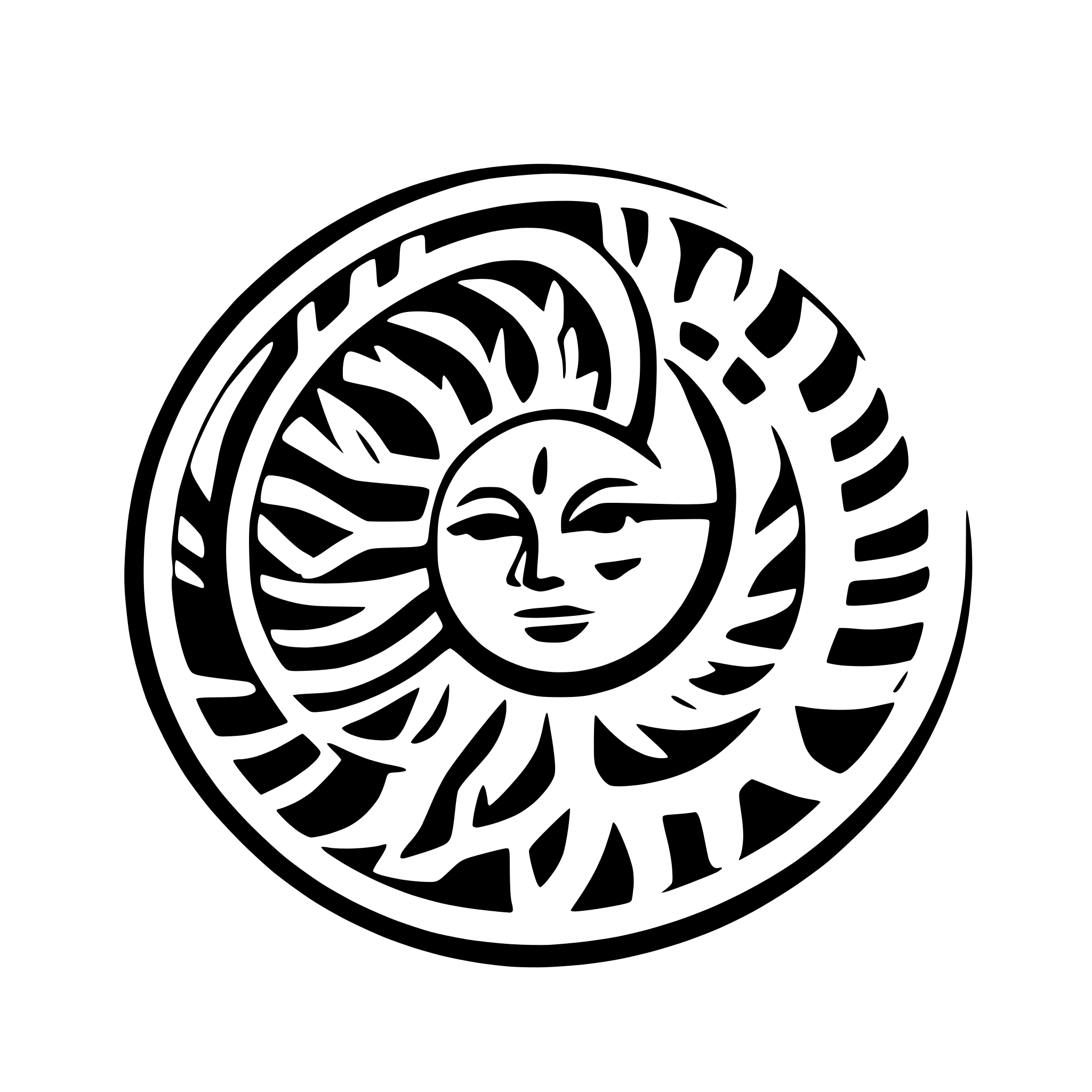 AI-generated SVG of 'Tribal Sun'