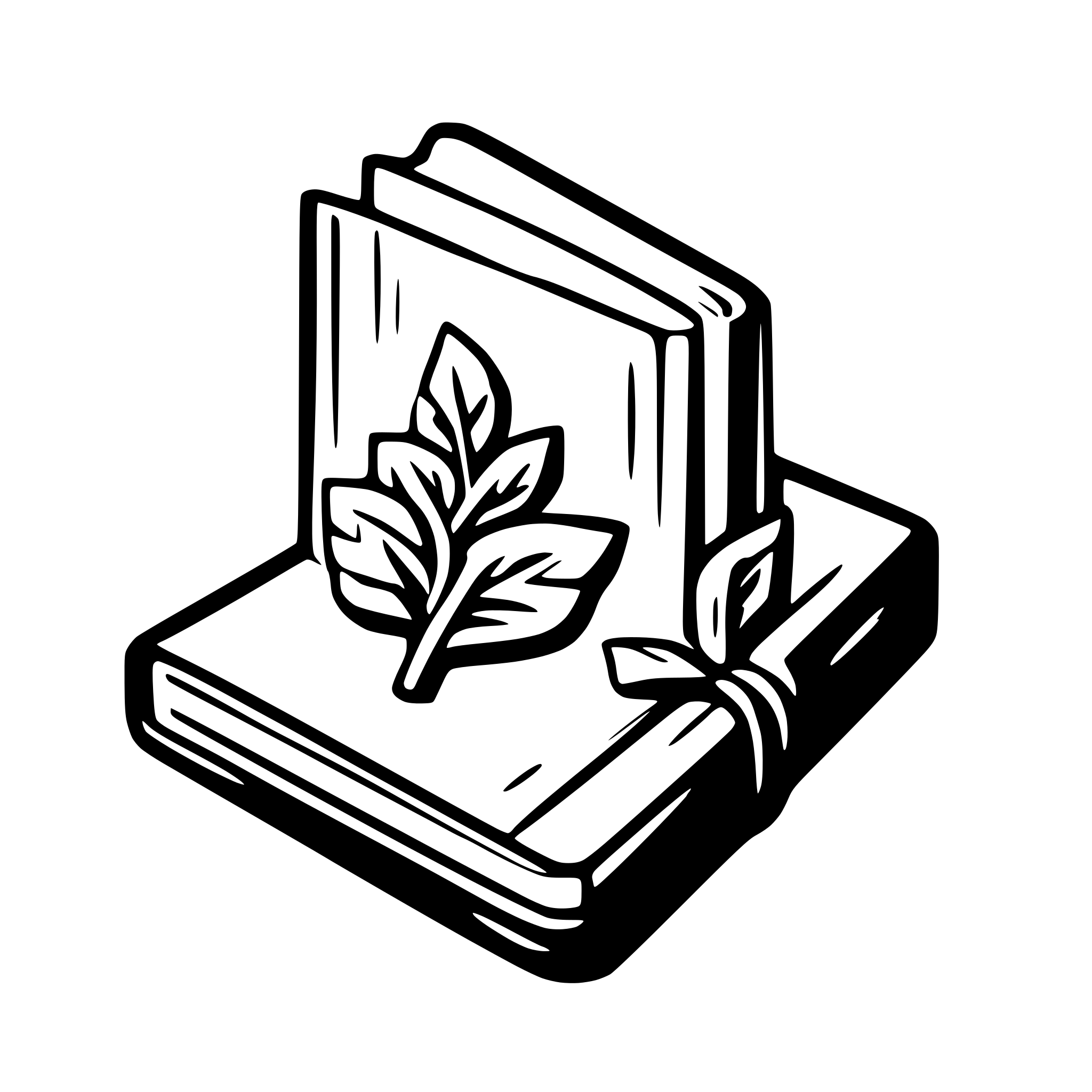 AI-generated SVG of a 2D grimdark opened book