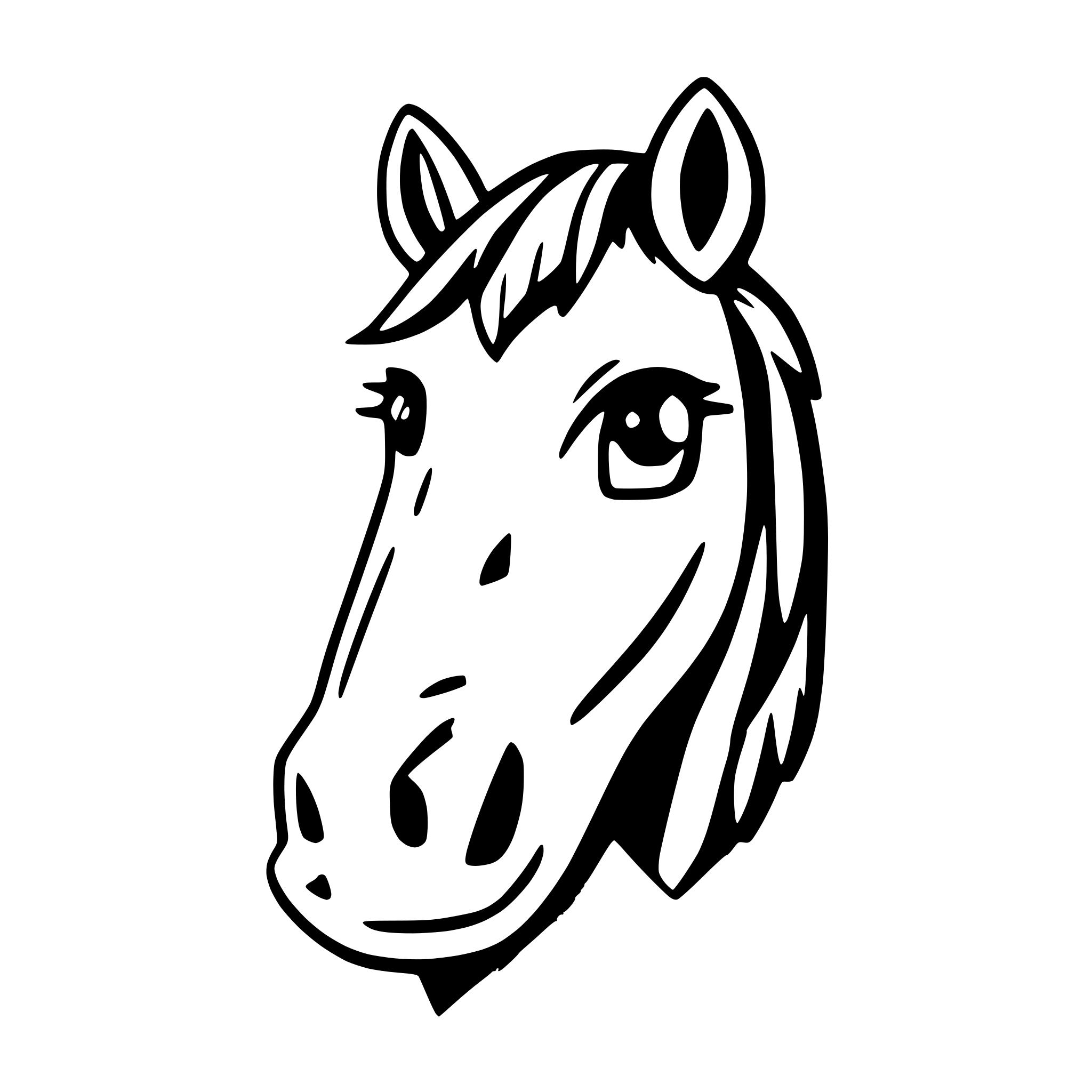 AI-generated SVG of a horse head