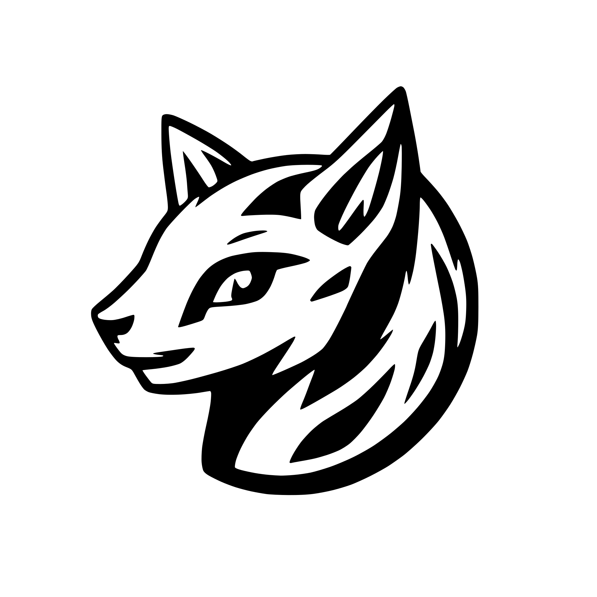 AI-generated SVG of 'white fox'