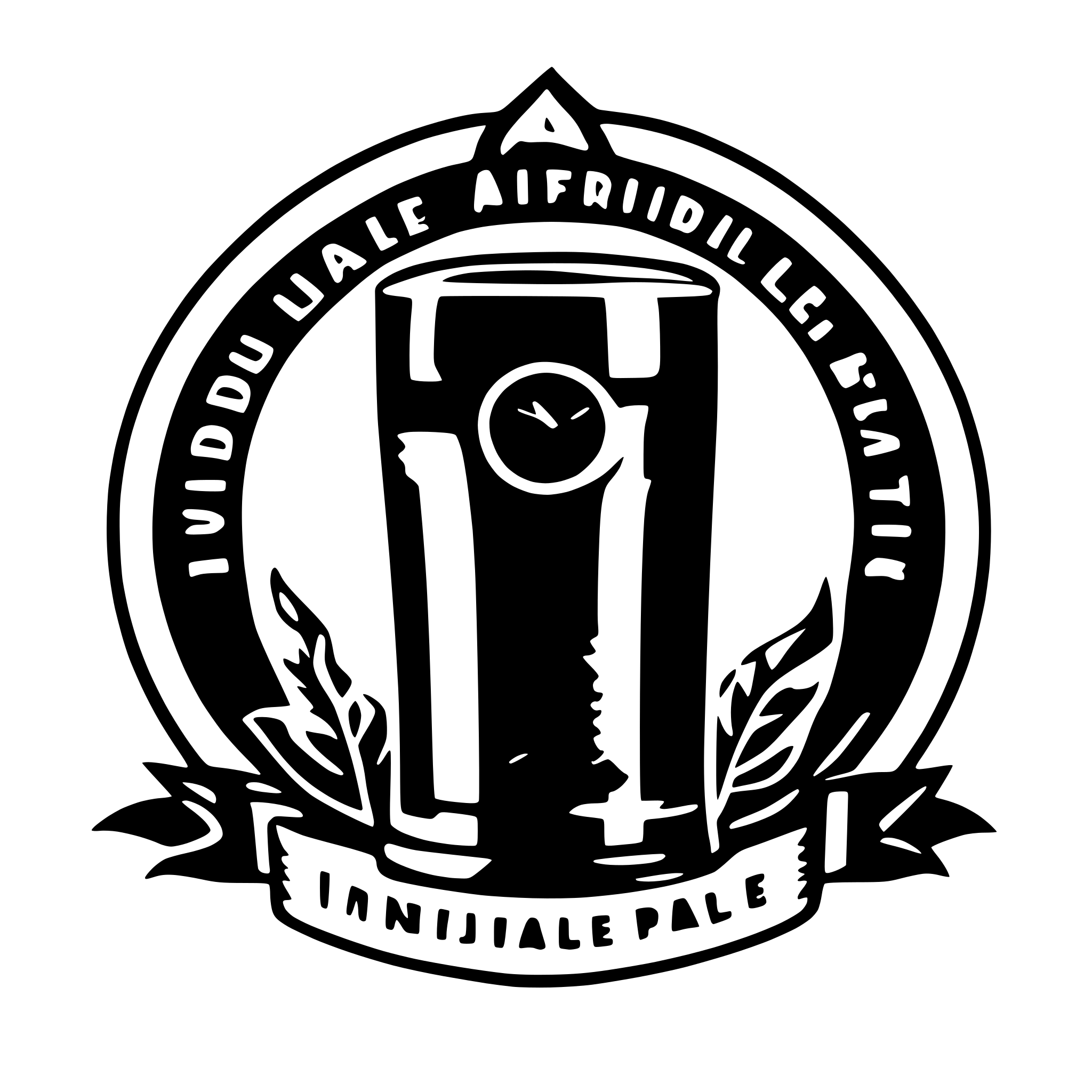 AI-generated SVG of 'India Pale Ale beer label'