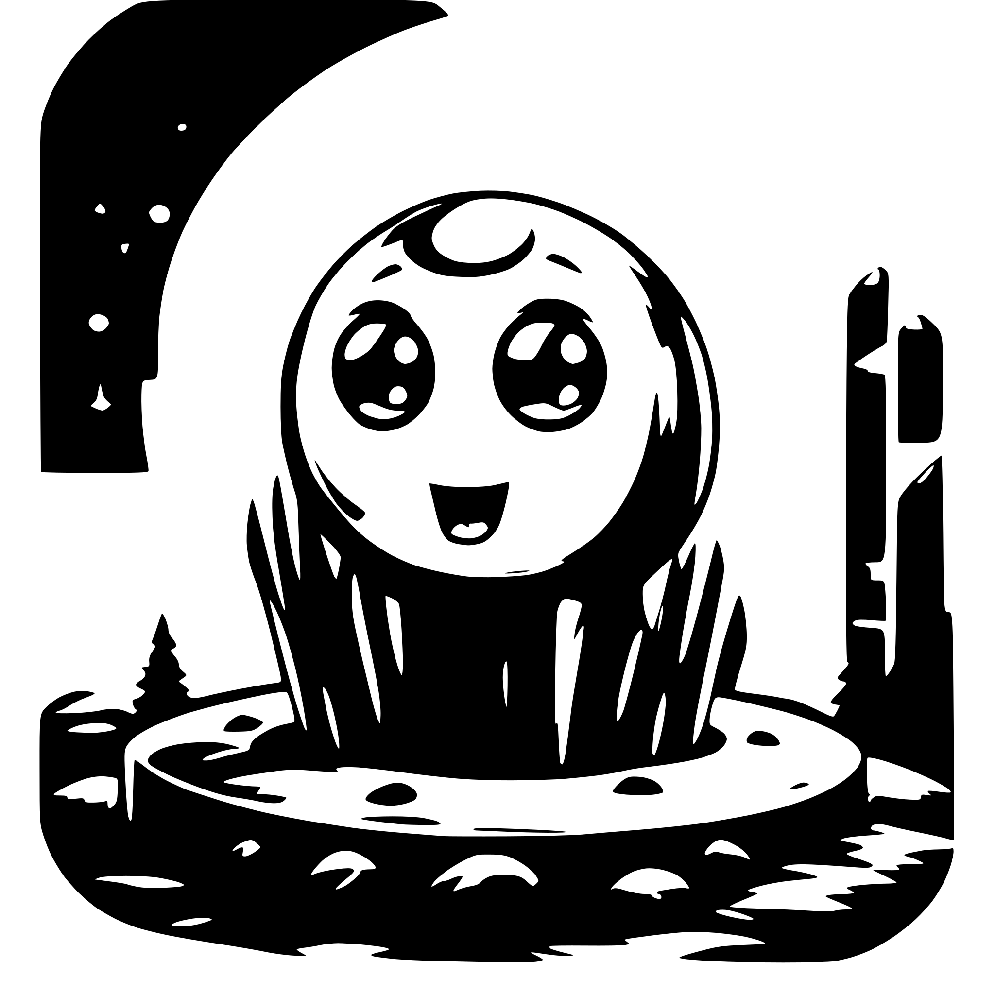 AI-generated SVG of a 2d black hole character cute predatory character AI-generated SVG of a 2d black hole character cute predatory character