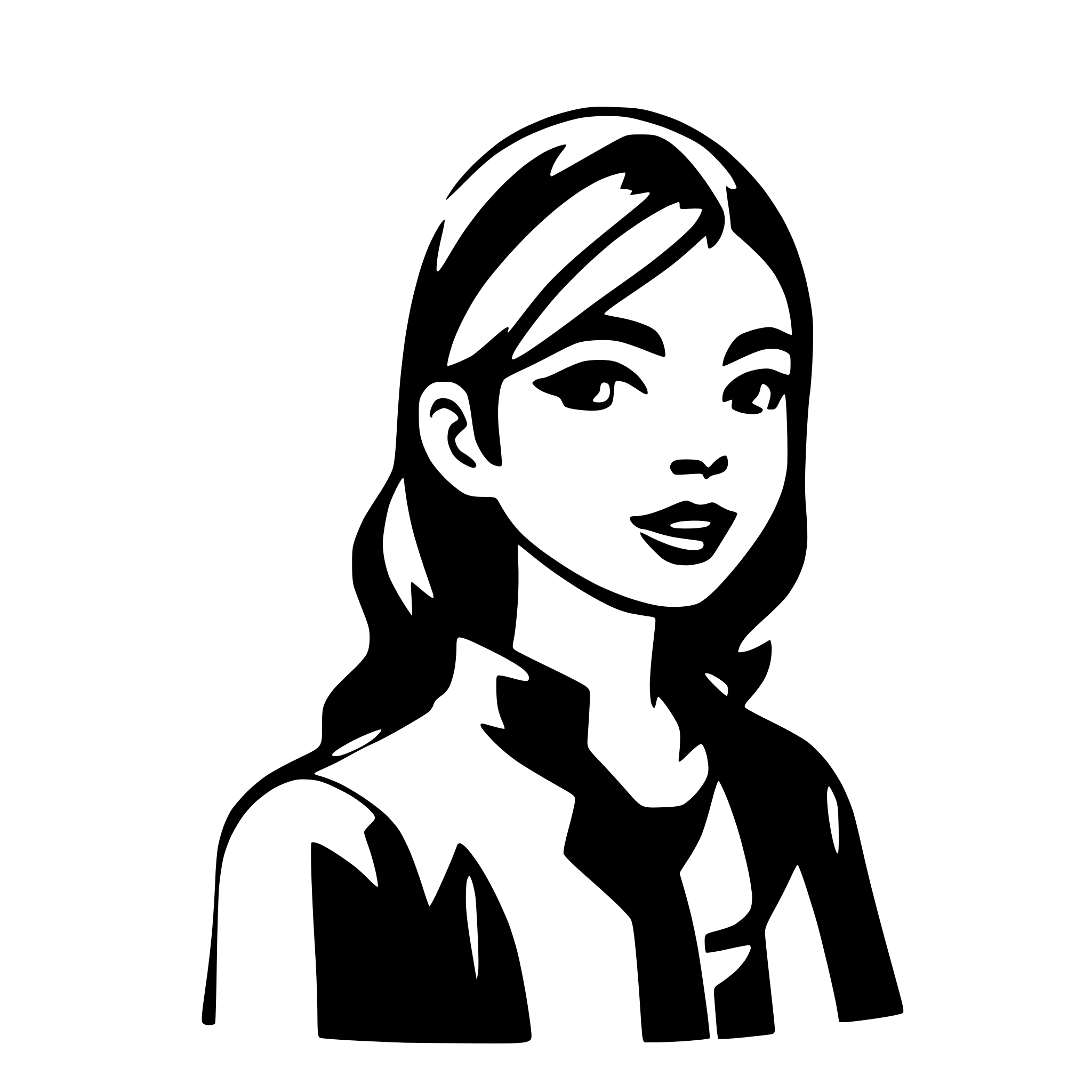 AI-generated SVG of 'Cool girl'