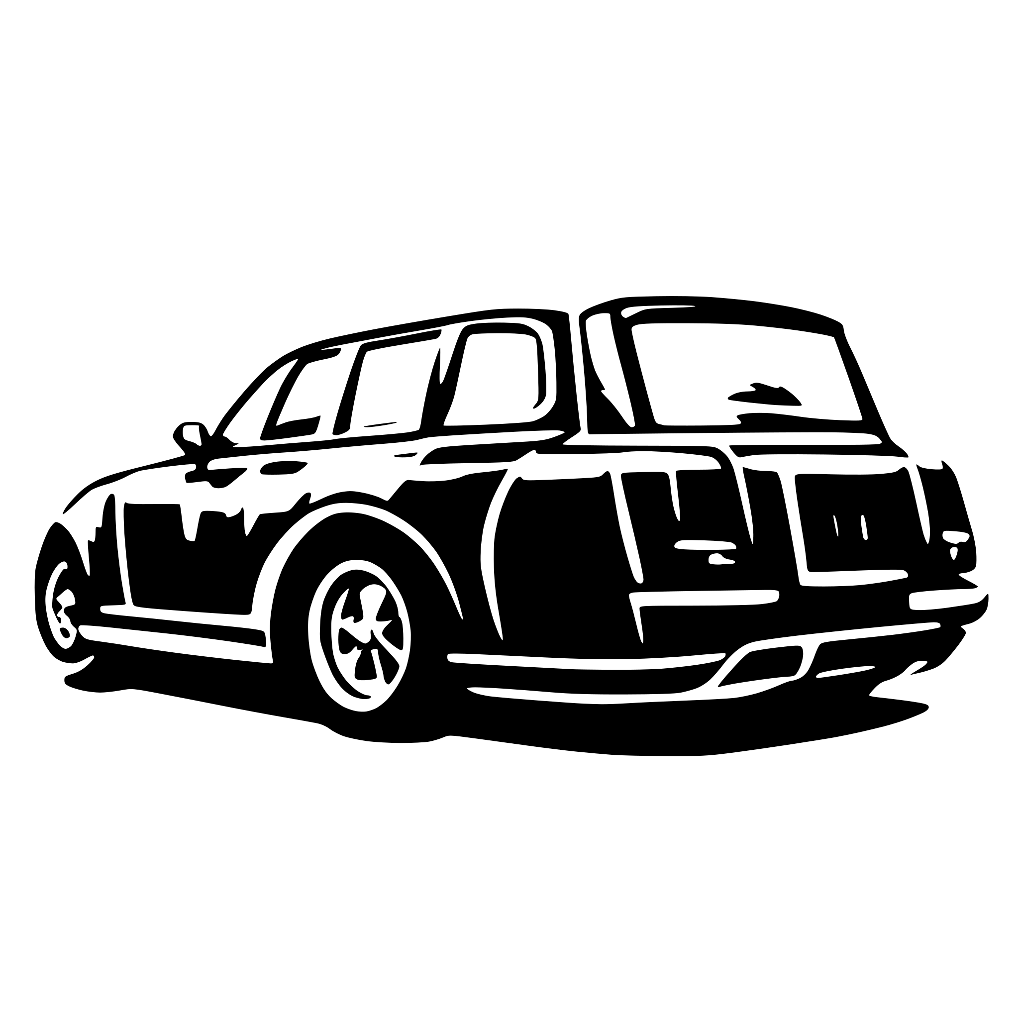 AI-generated SVG of 'wrapped car from the side'