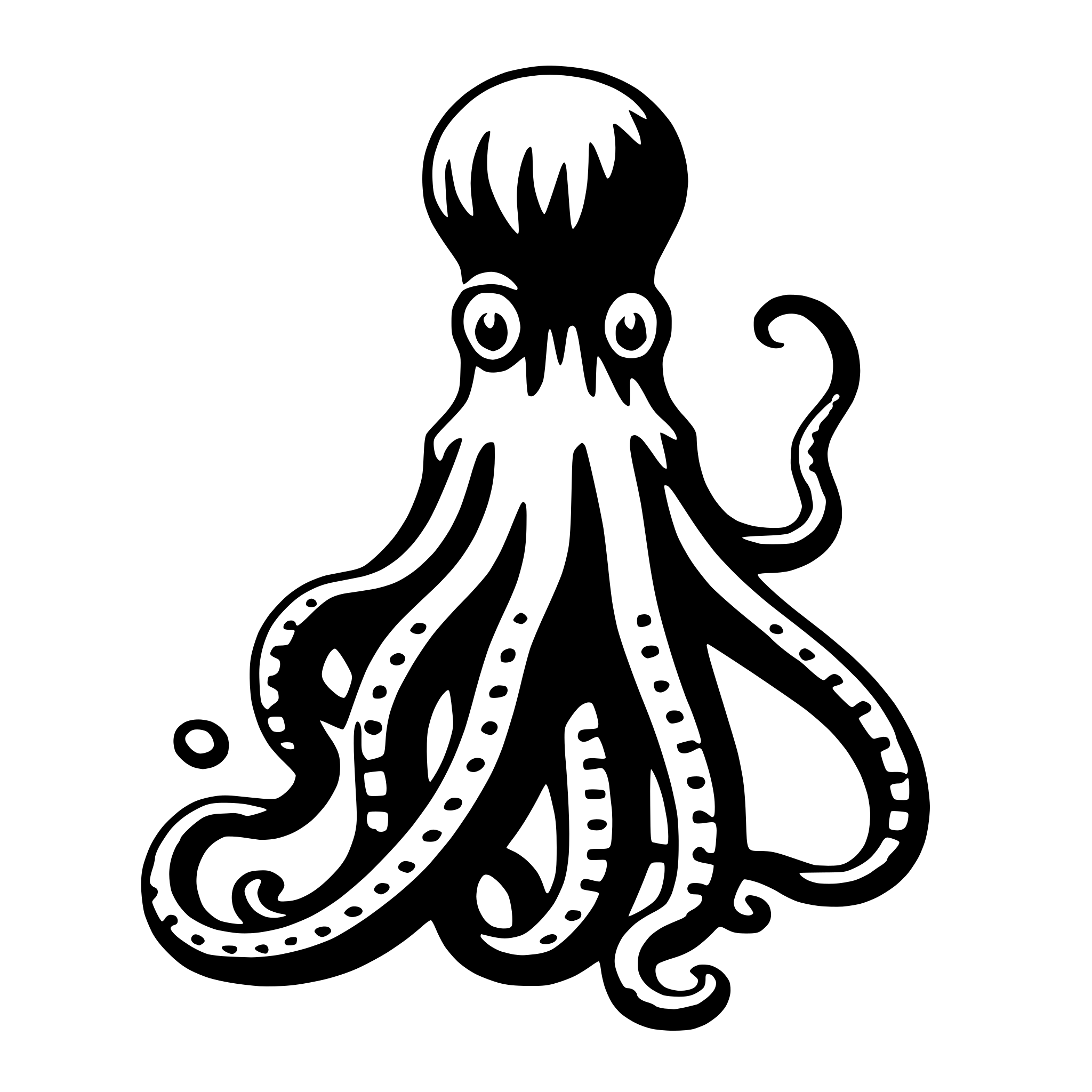 AI-generated SVG of 'octopus tentacles'