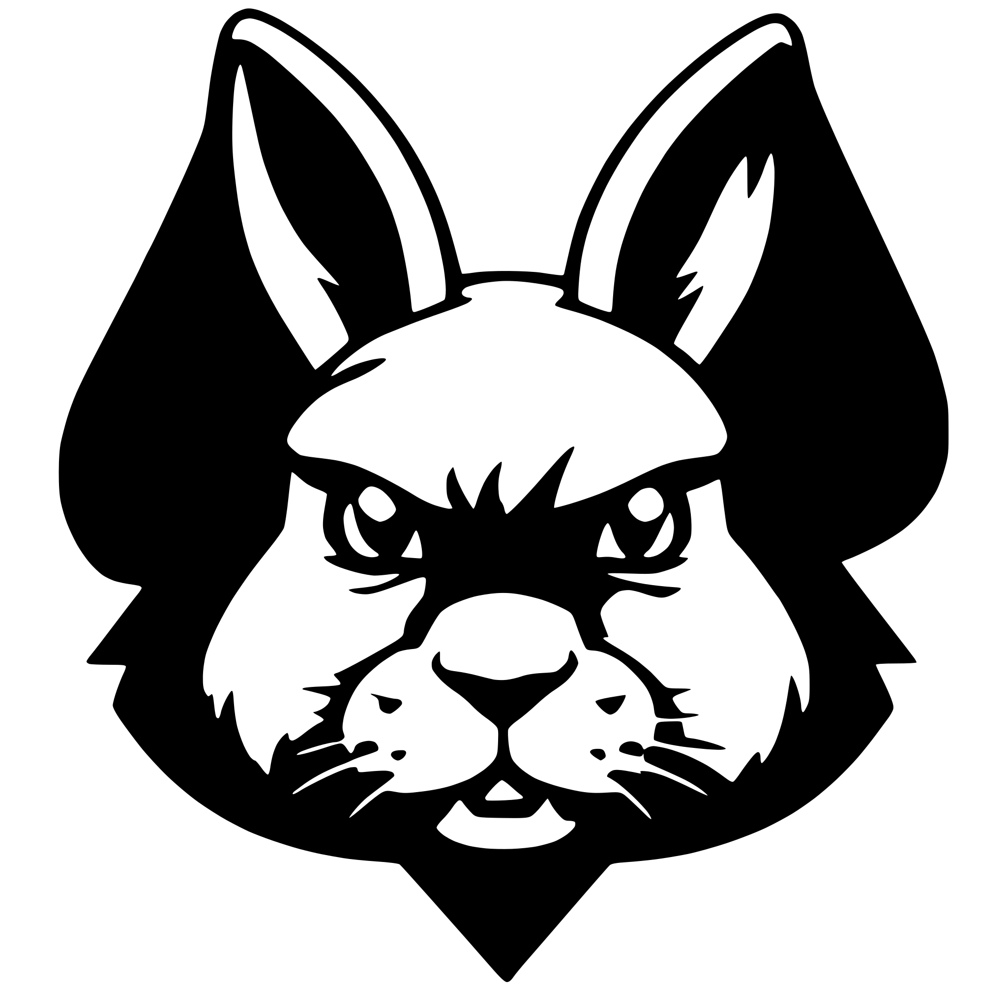 AI-generated SVG of a angry rabbit head