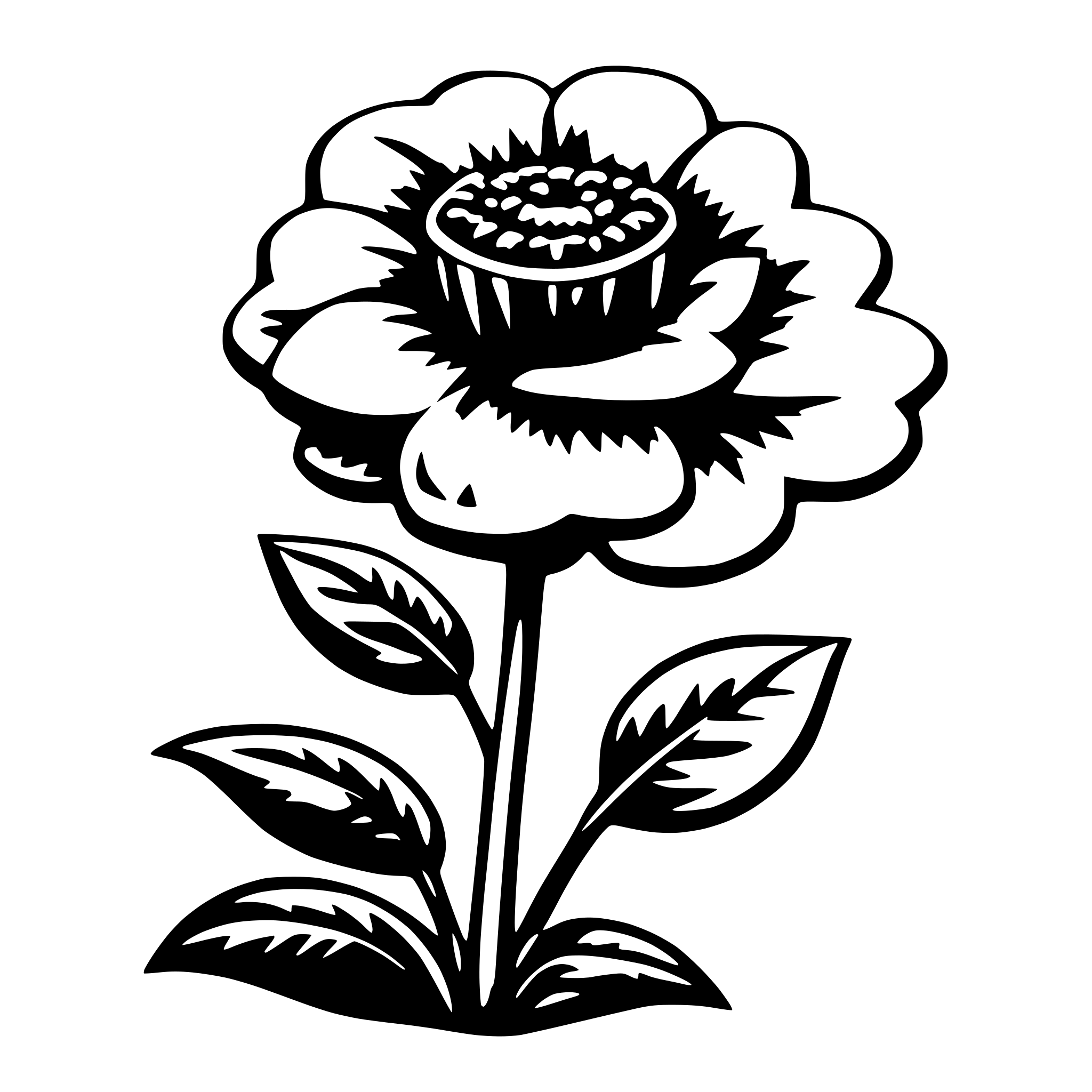 AI-generated SVG of a a movie flower
