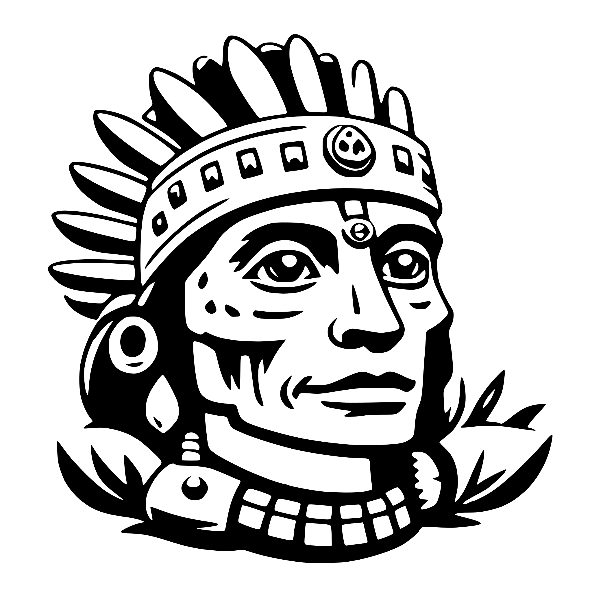 AI-generated SVG of 'tezcatlipoca'