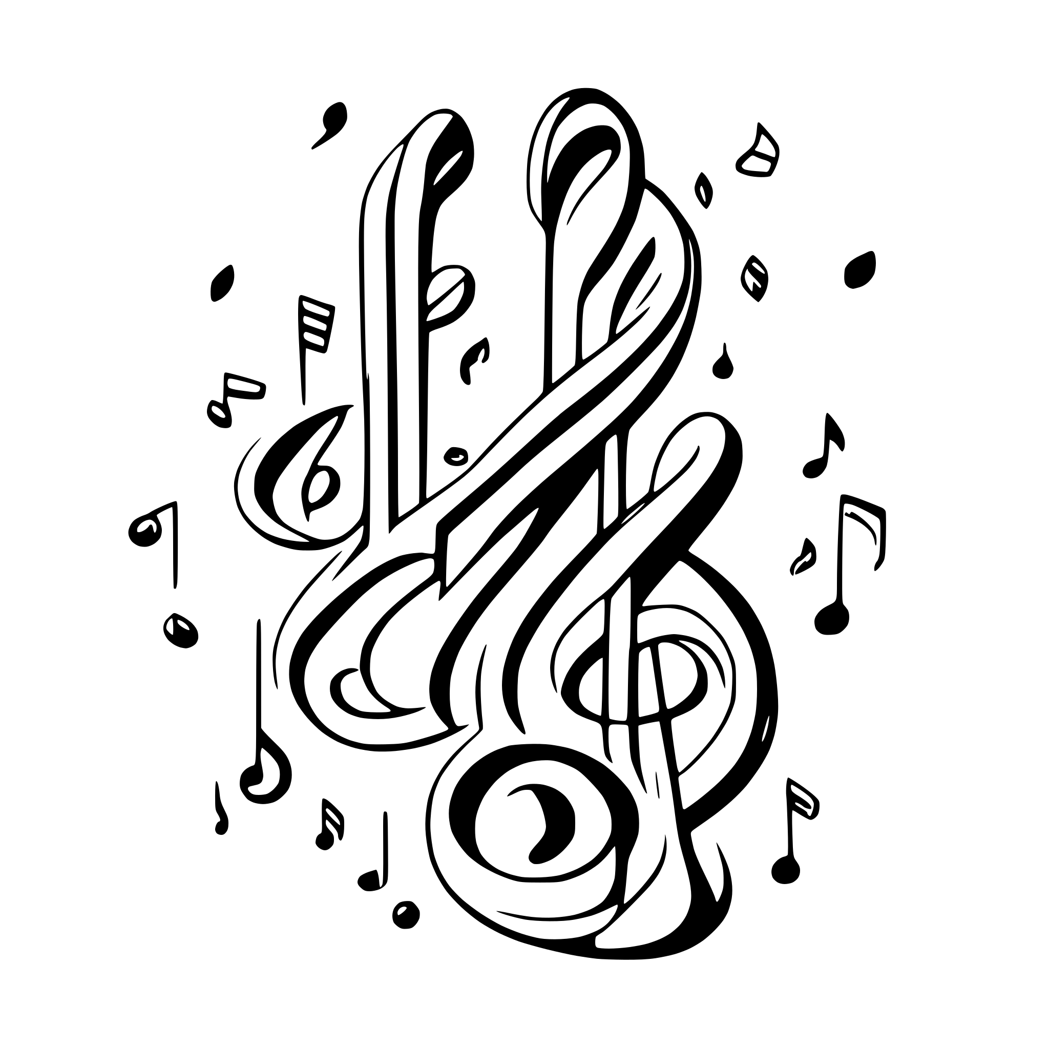 AI-generated SVG of 'musical notes'