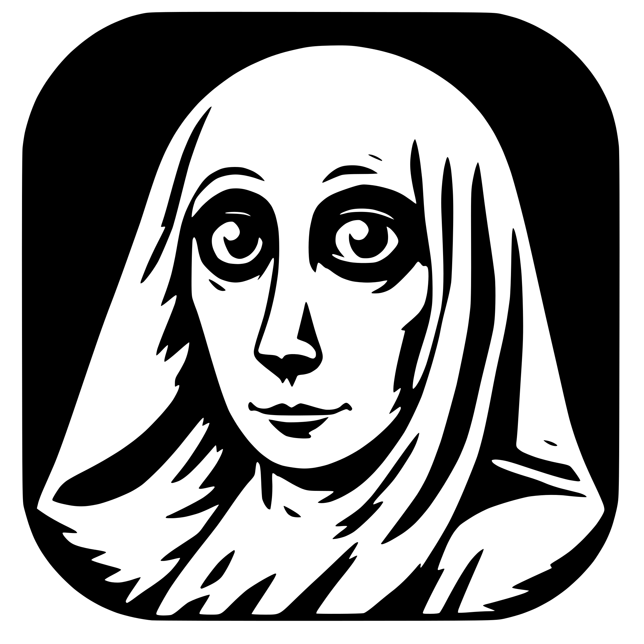 AI-generated SVG of a ghost with faithful eyes