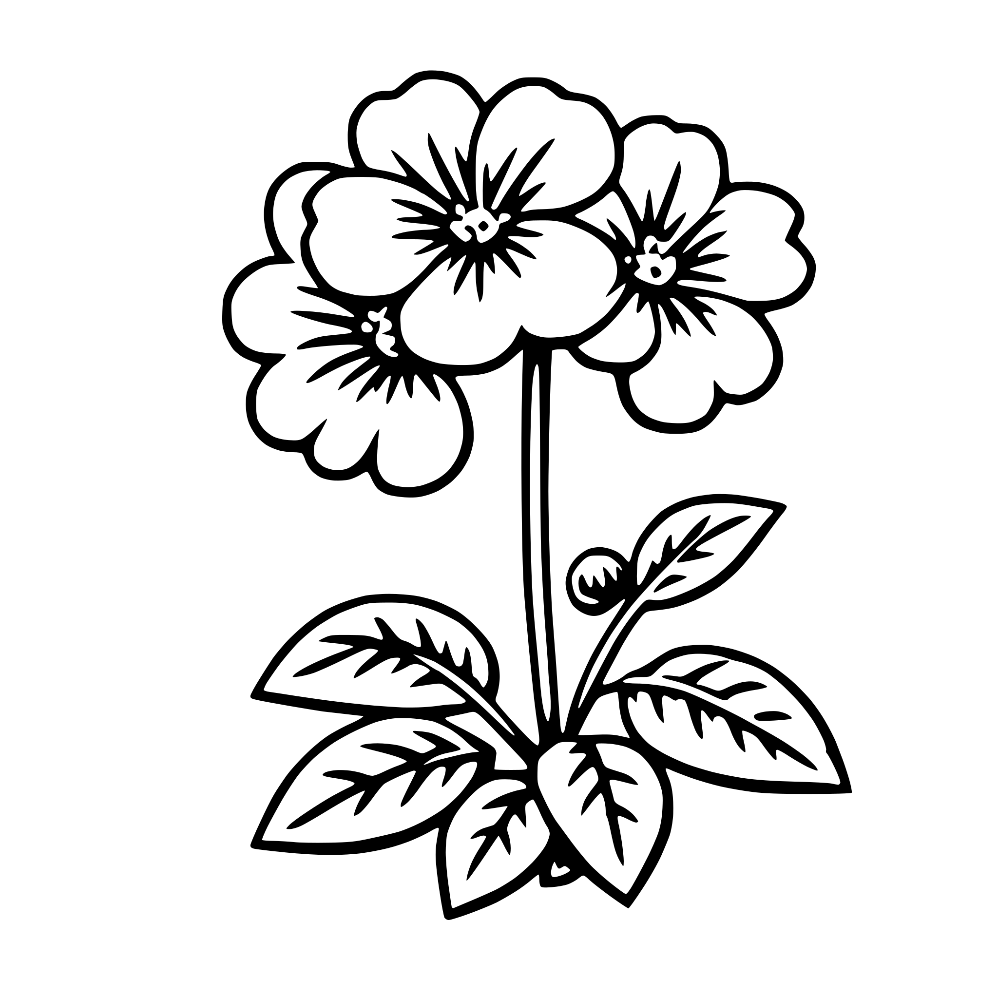 AI-generated SVG of a geranium