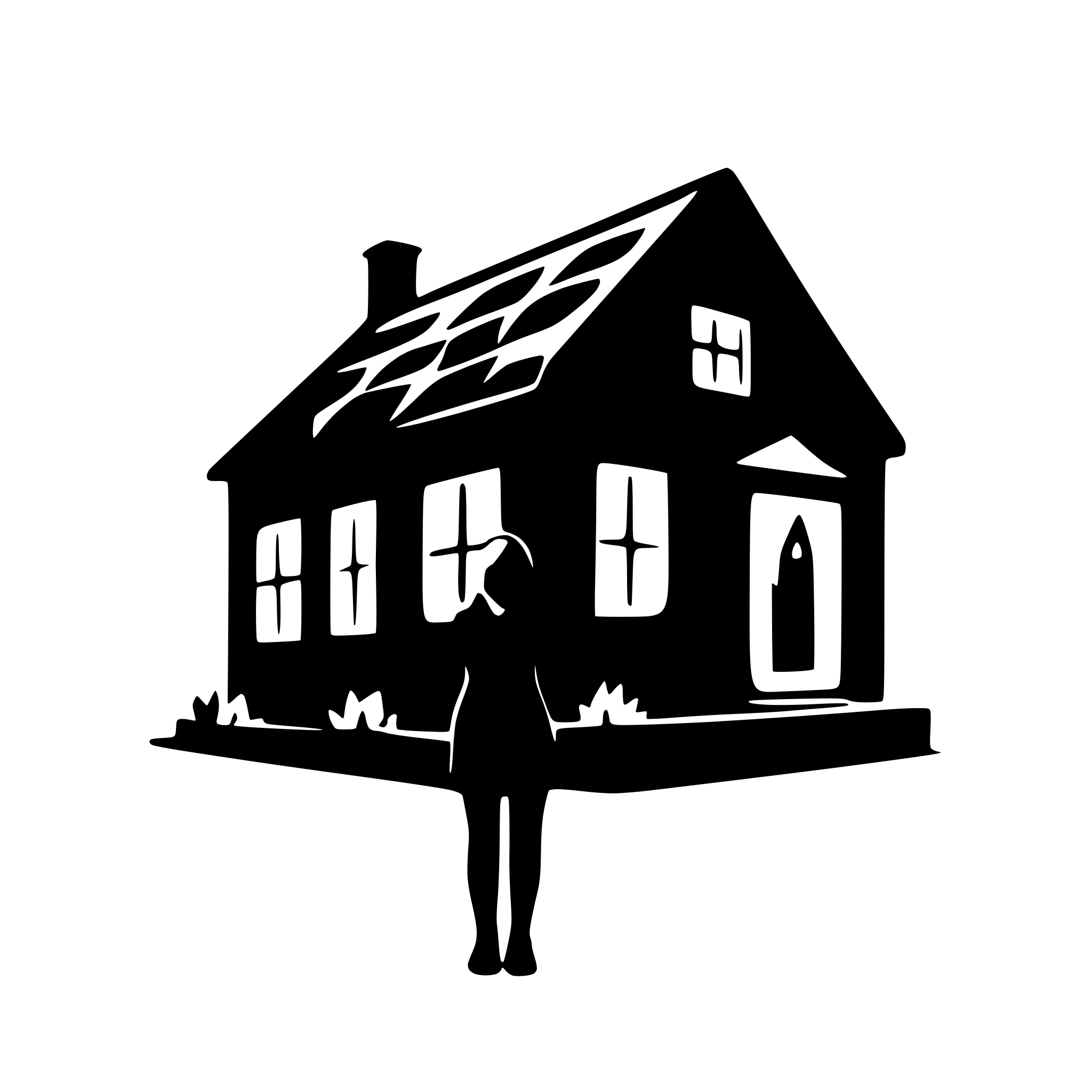 AI-generated SVG of a house cottage