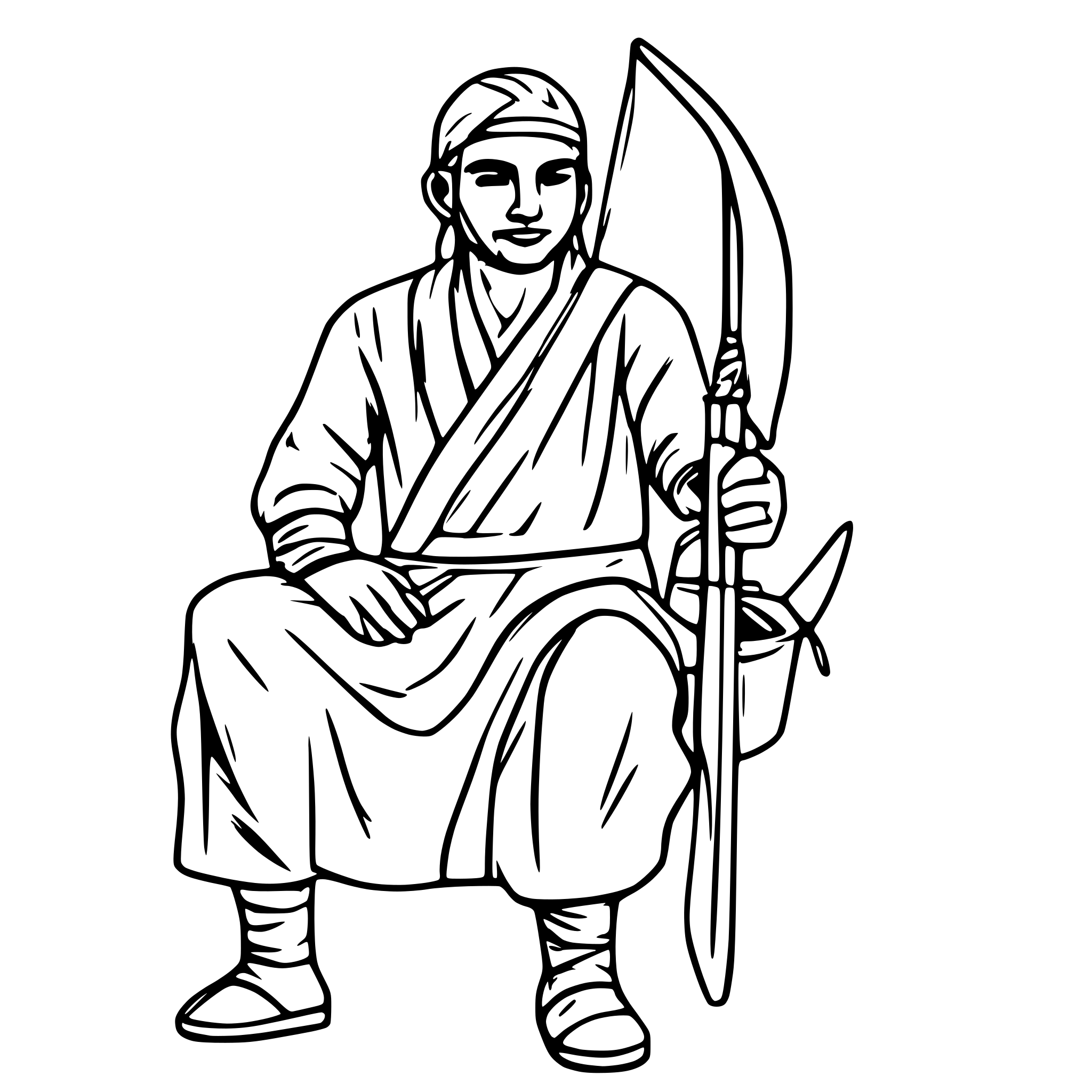 AI-generated SVG of a a Persian ancient man, an archer, siting on his knee, with a bow AI-generated SVG of a a Persian ancient man, an archer, siting on his knee, with a bow