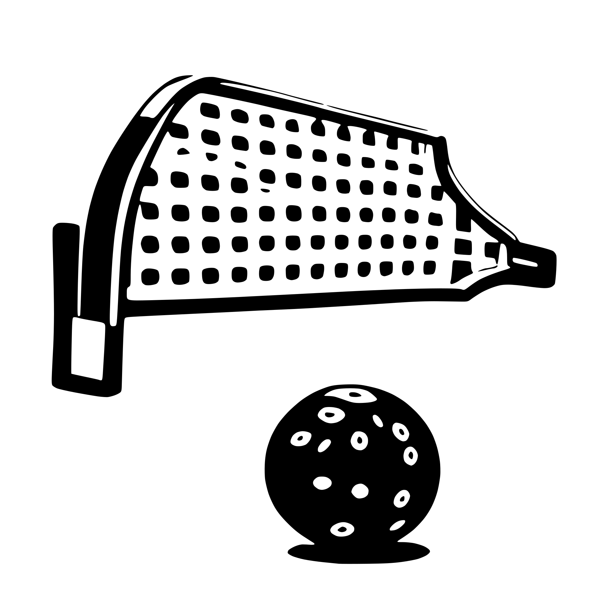AI-generated SVG of a pickleball