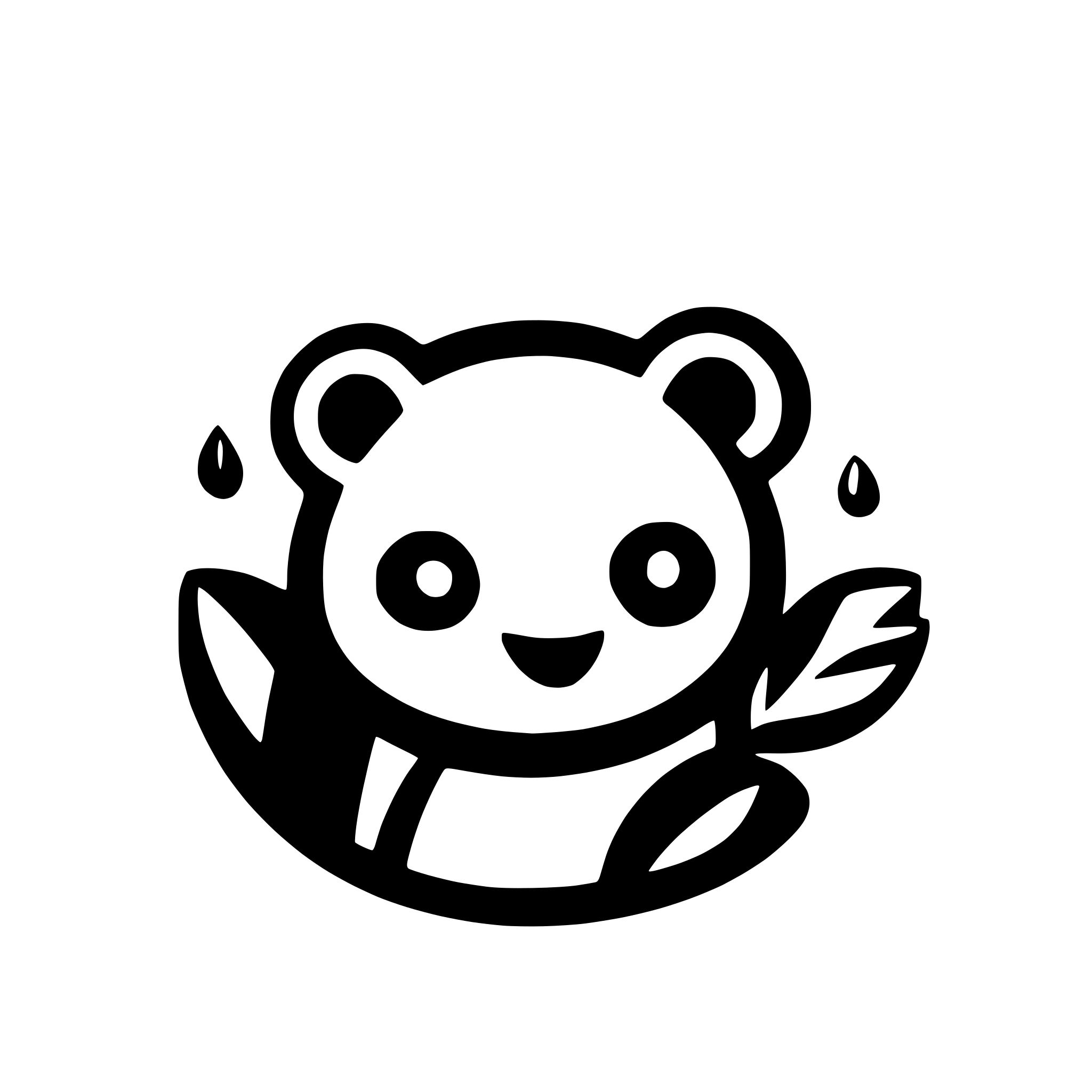 AI-generated SVG of 'A panda logo'