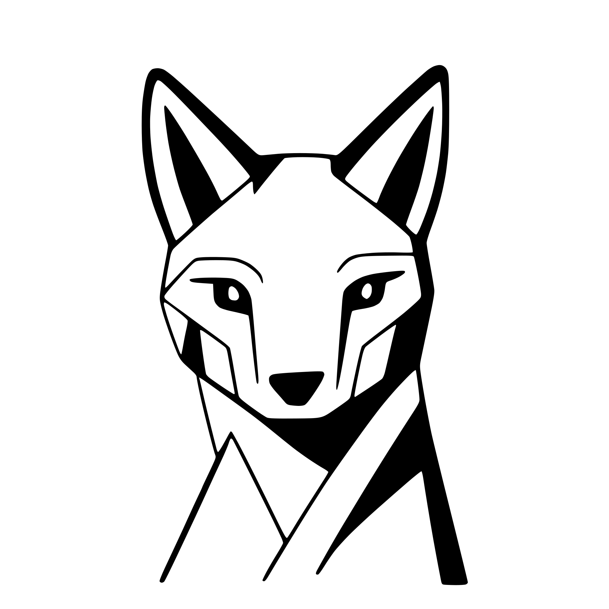 AI-generated SVG of a geometric fox