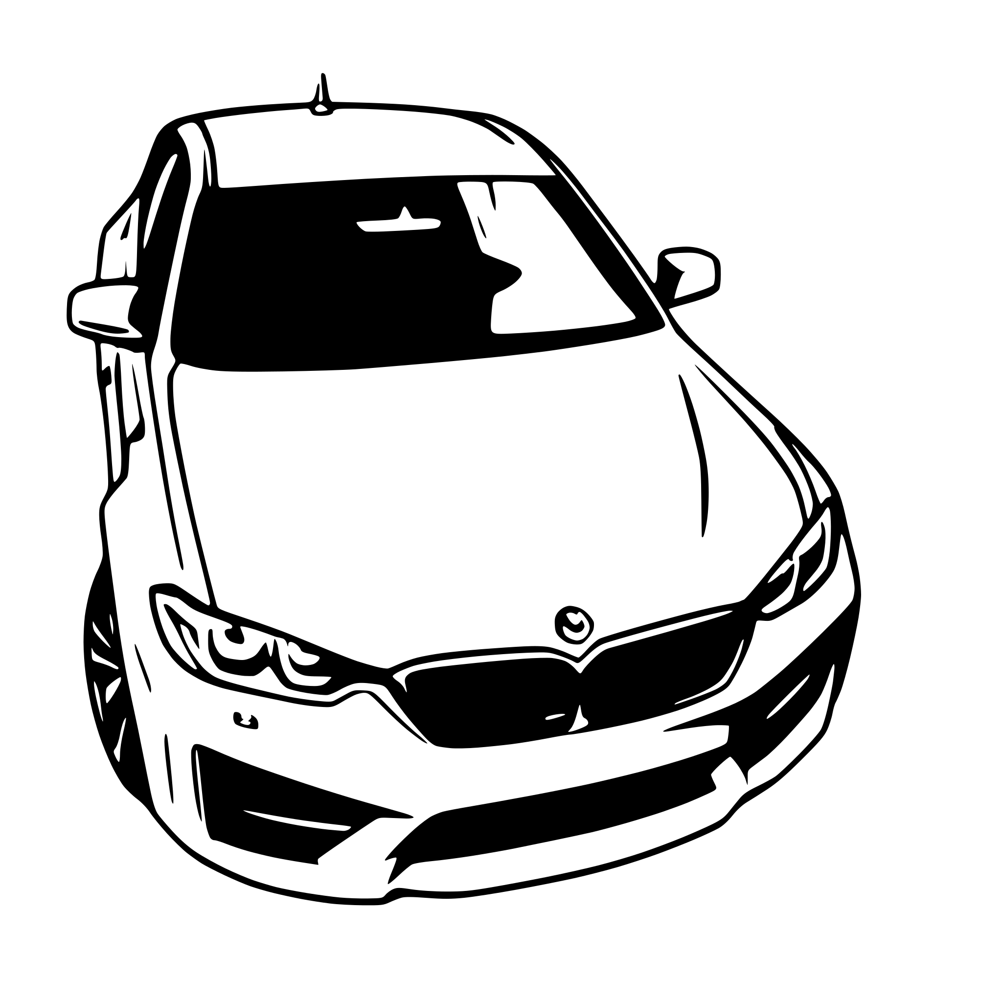 AI-generated SVG of a BMW M3 G80 as a drawing to color in. Without Logos.